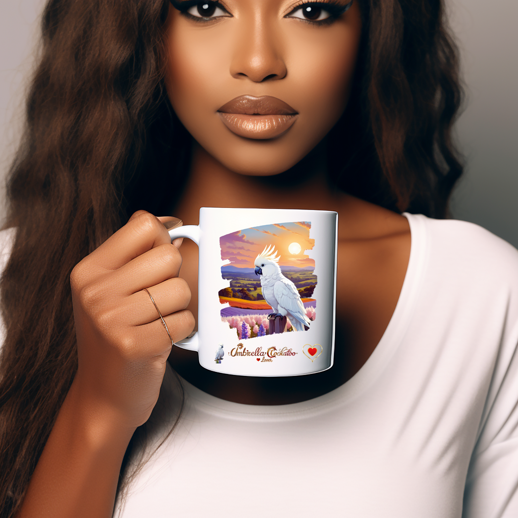 Umbrella Cockatoo Lover Wildflower Mug