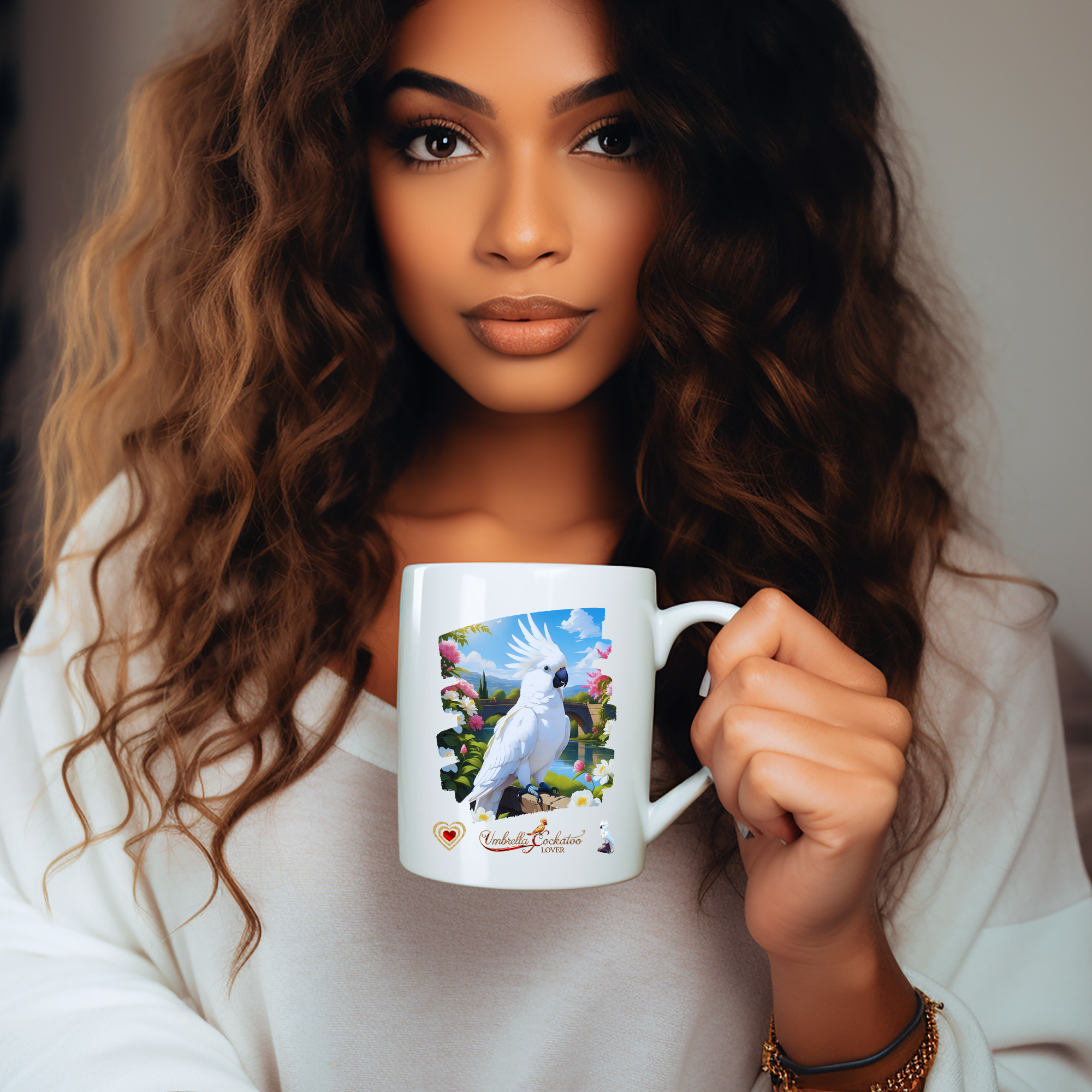 White Umbrella Cockatoo Lover Mug