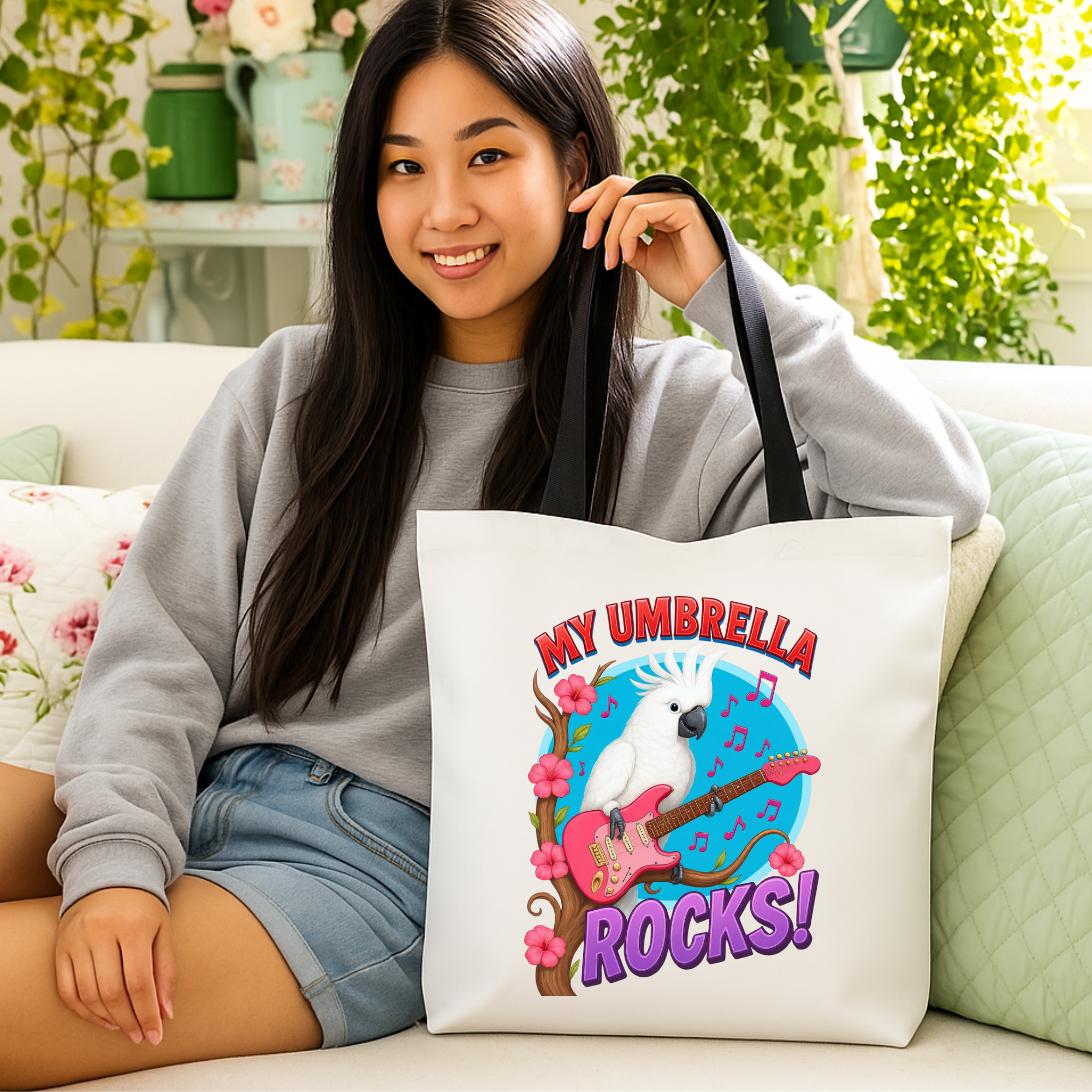 Umbrella Cockatoo Tote Bag