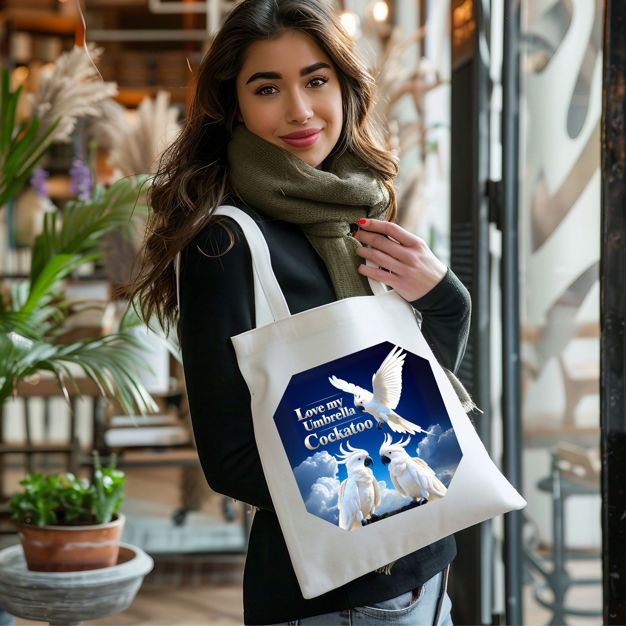 Love My Umbrella Cockatoo's Tote Bag