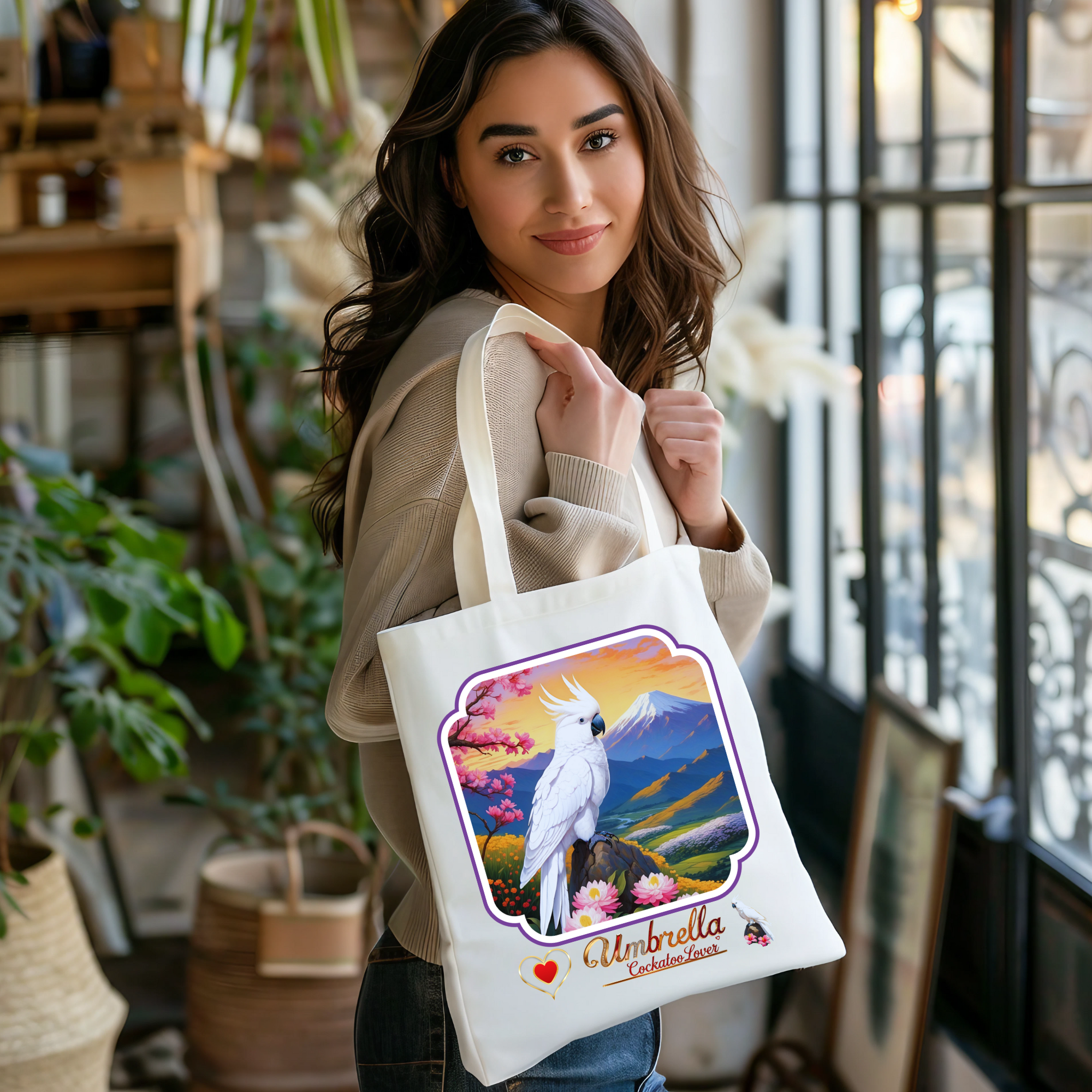 Mountain Umbrella Cockatoo Lover Tote Bag
