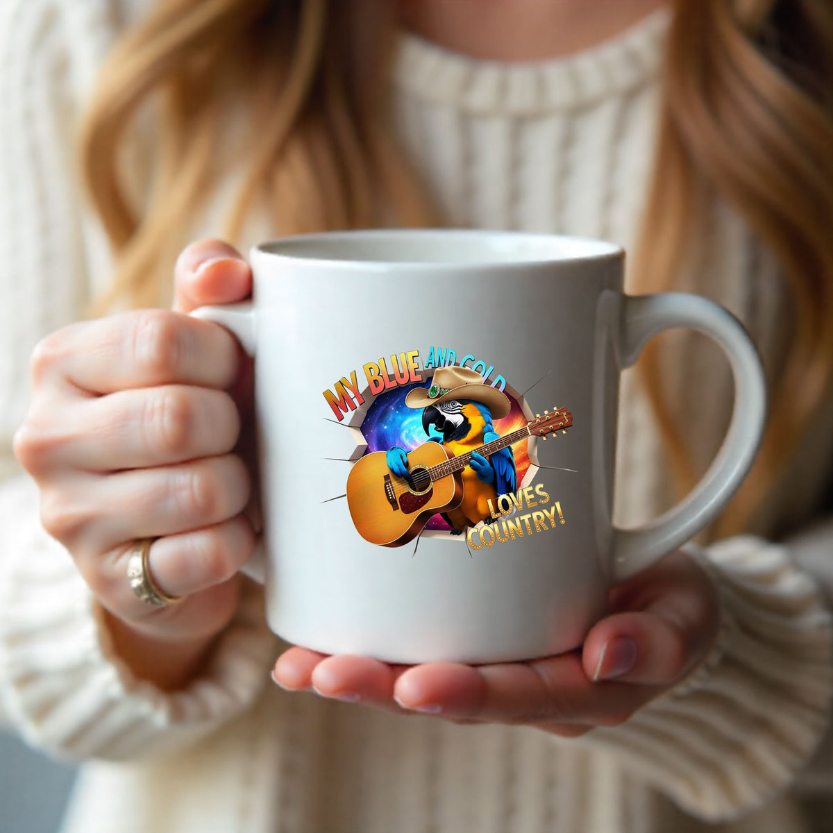 Blue and Gold Loves Country Mug