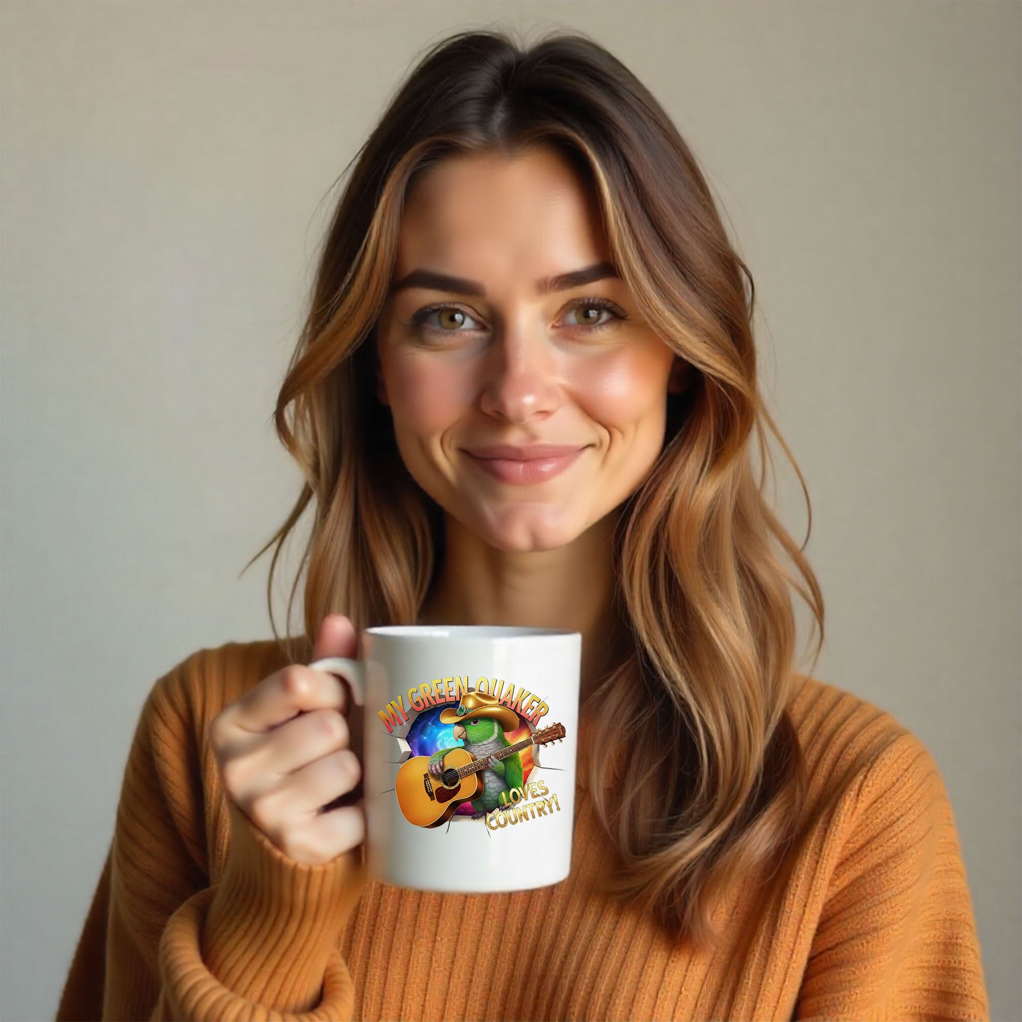 Green Quaker Loves Country Mug