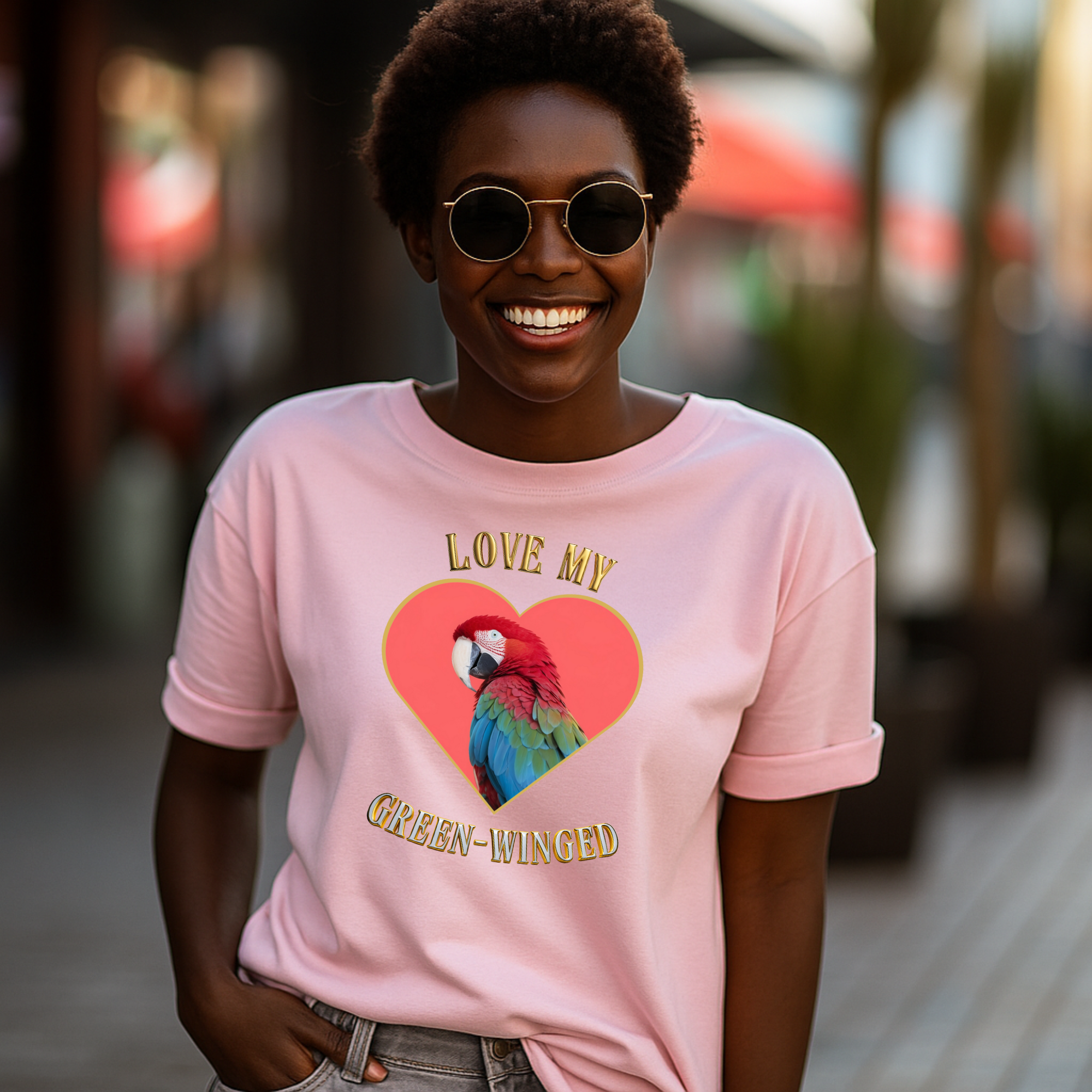 Love My Green-Winged Heart T-Shirt