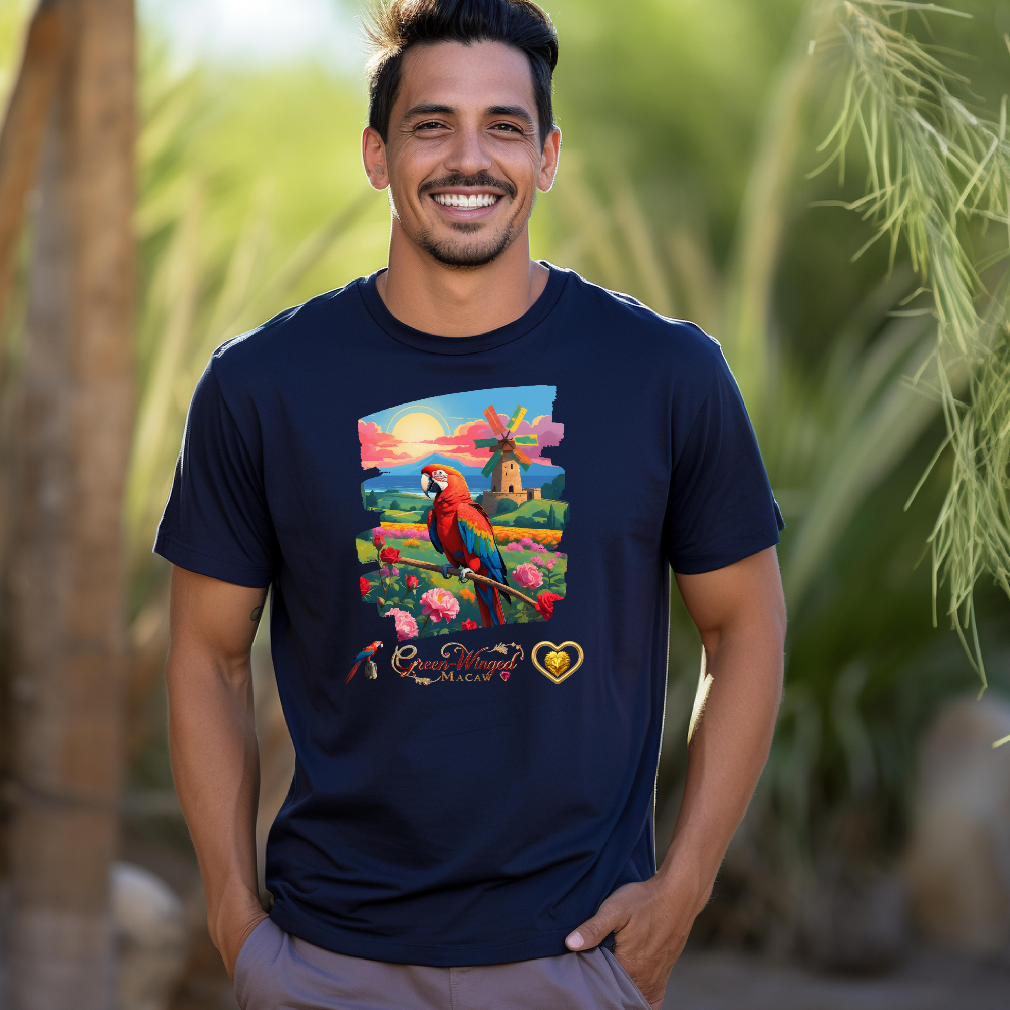 Rainbow Green-Winged Macaw T-Shirt