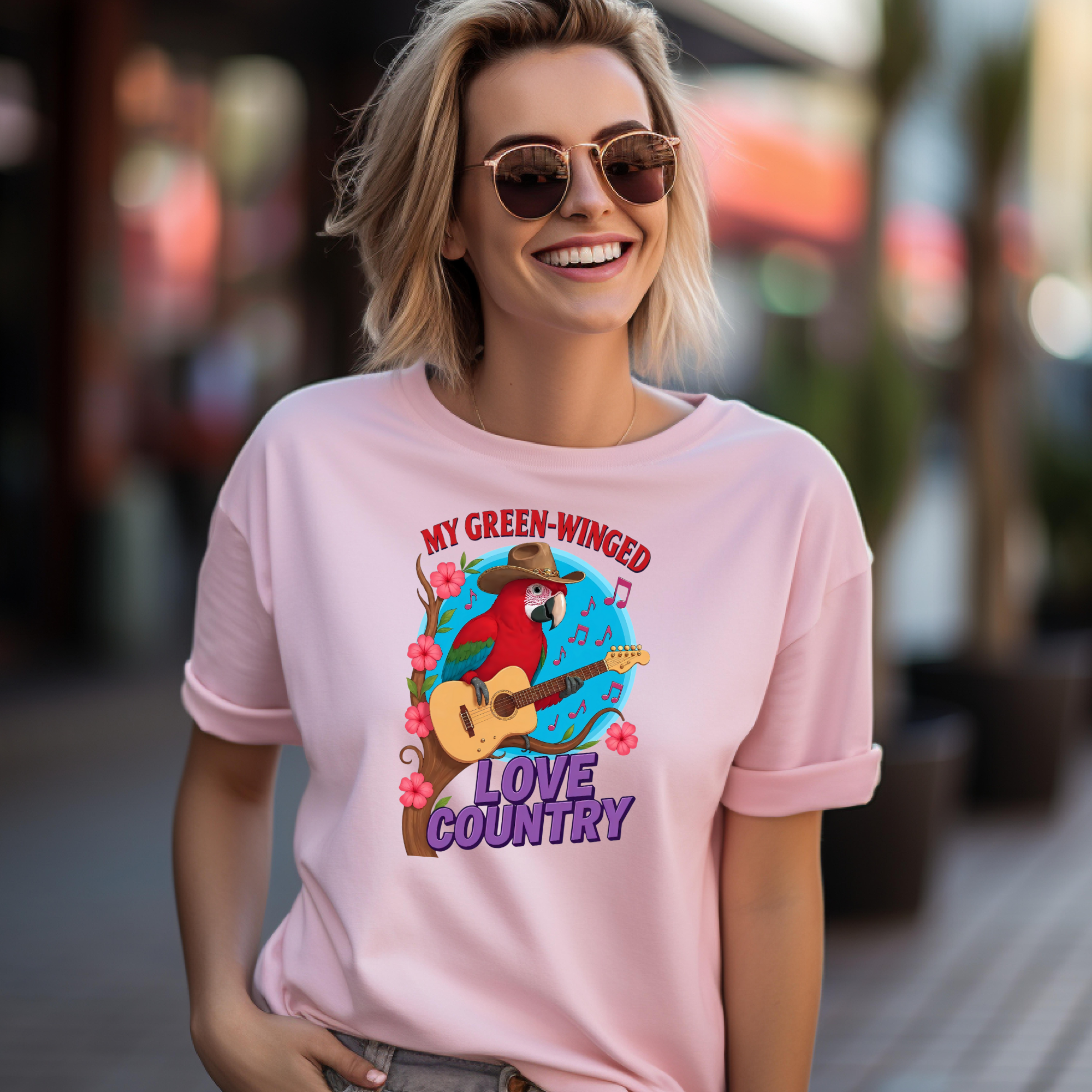 Green-Winged Loves Country T-Shirt