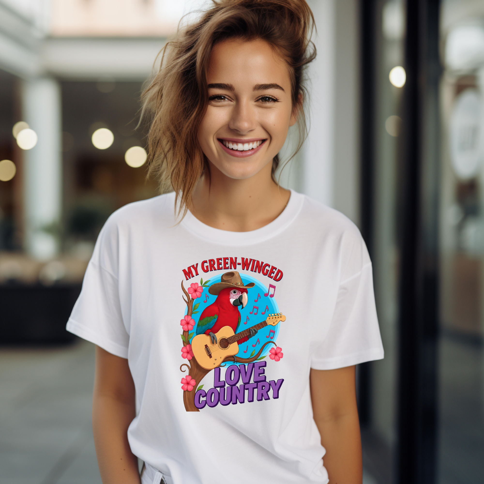 Green-Winged Loves Country T-Shirt