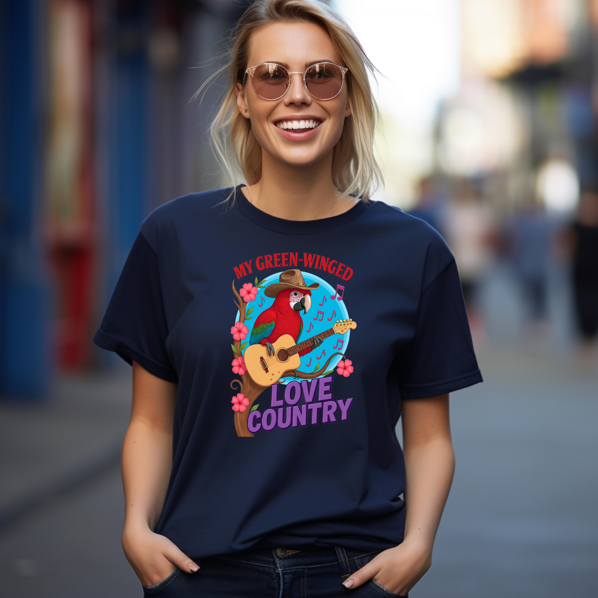 Green-Winged Loves Country T-Shirt