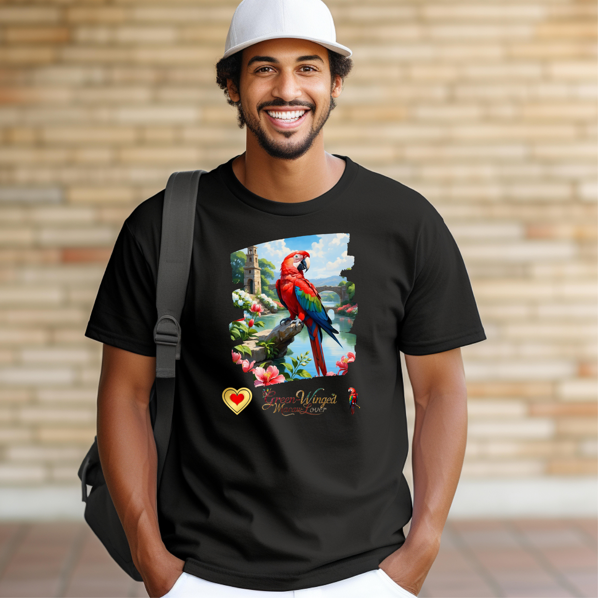 Green-Winged Macaw Lover Lake T‑Shirt