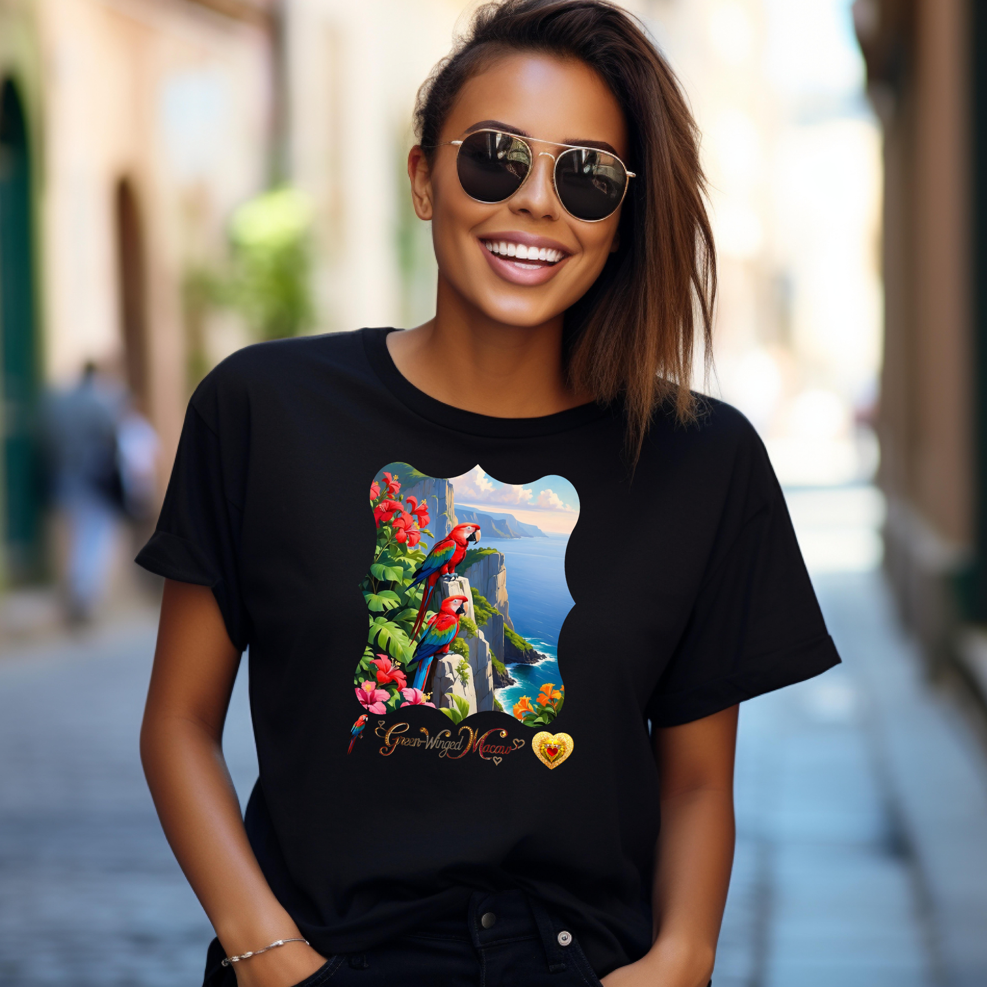 Mountain Lake Green-Winged Macaw T-Shirt