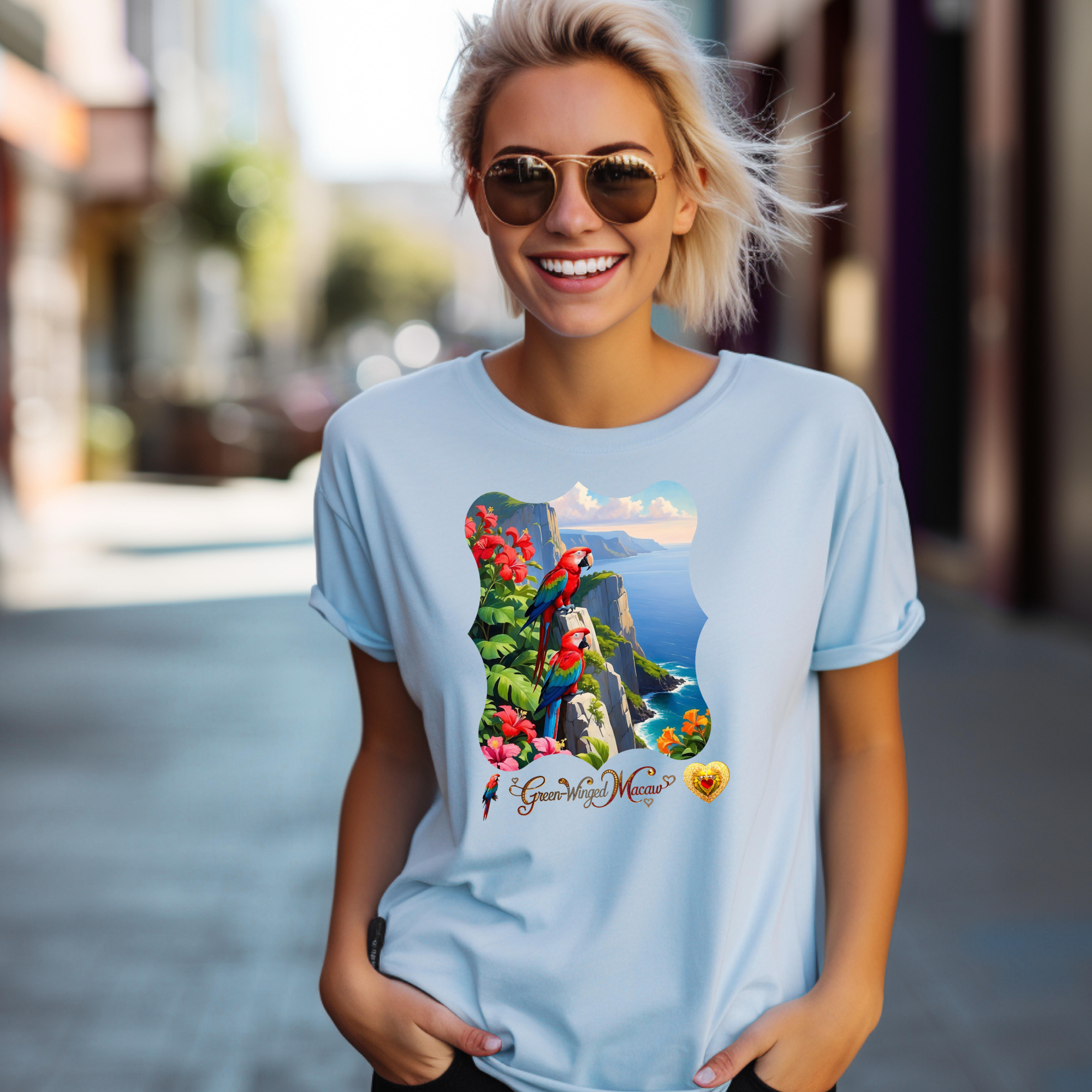 Mountain Lake Green-Winged Macaw T-Shirt