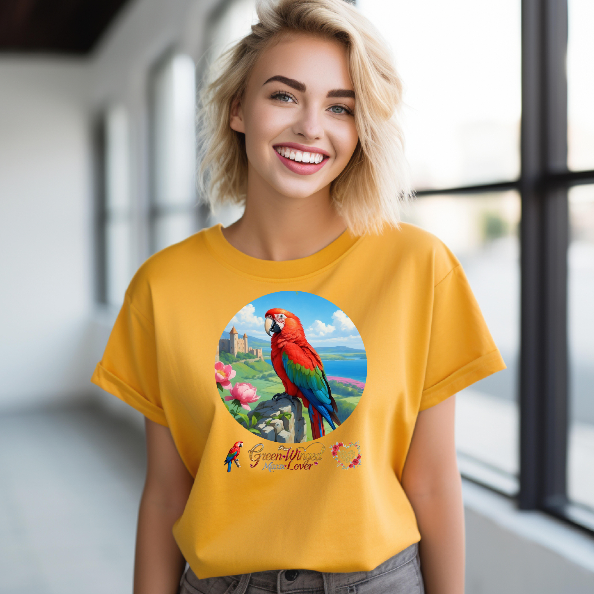 Rainbow Green-Winged Macaw Lover T-Shirt