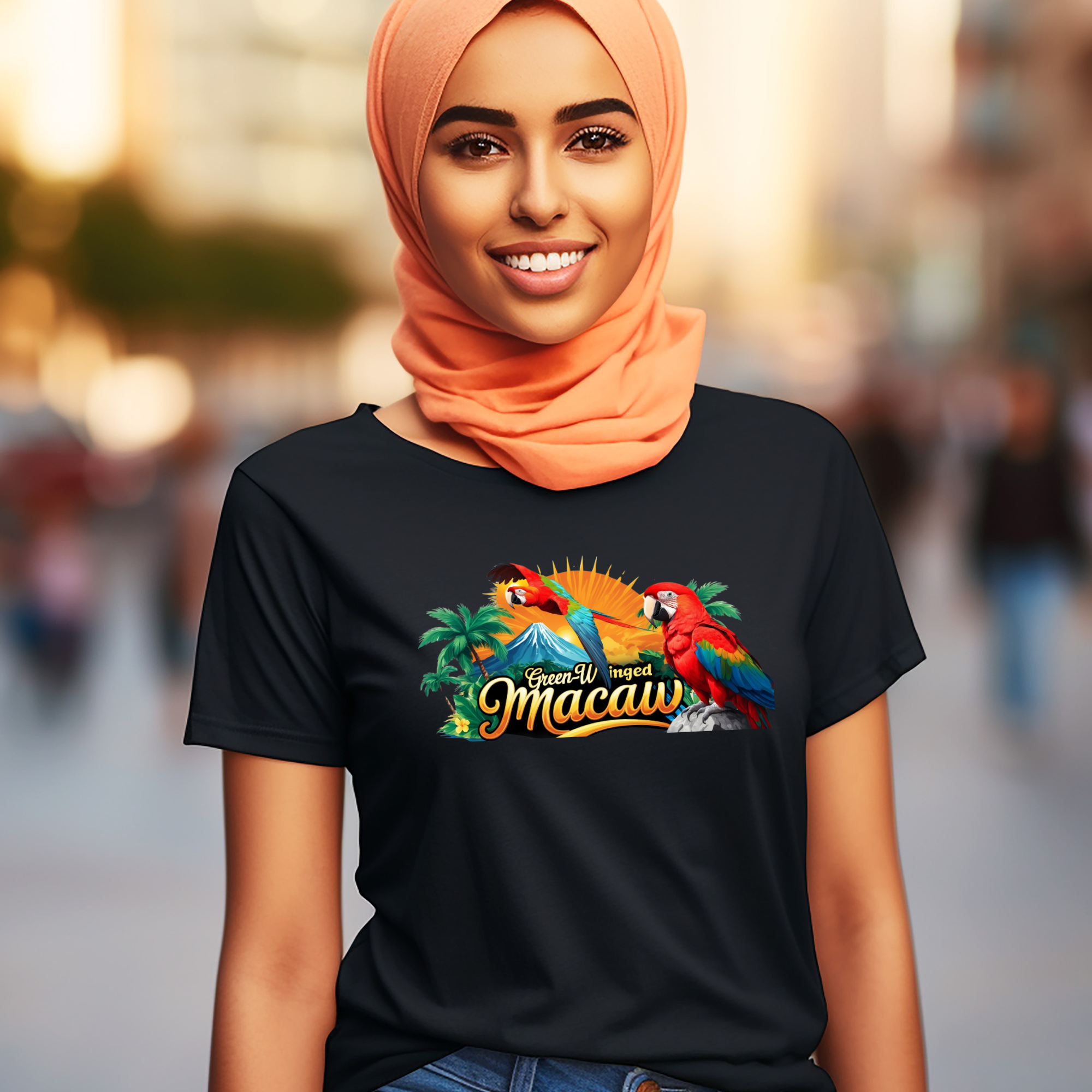 Rainbow Green-Winged Macaw T-Shirt