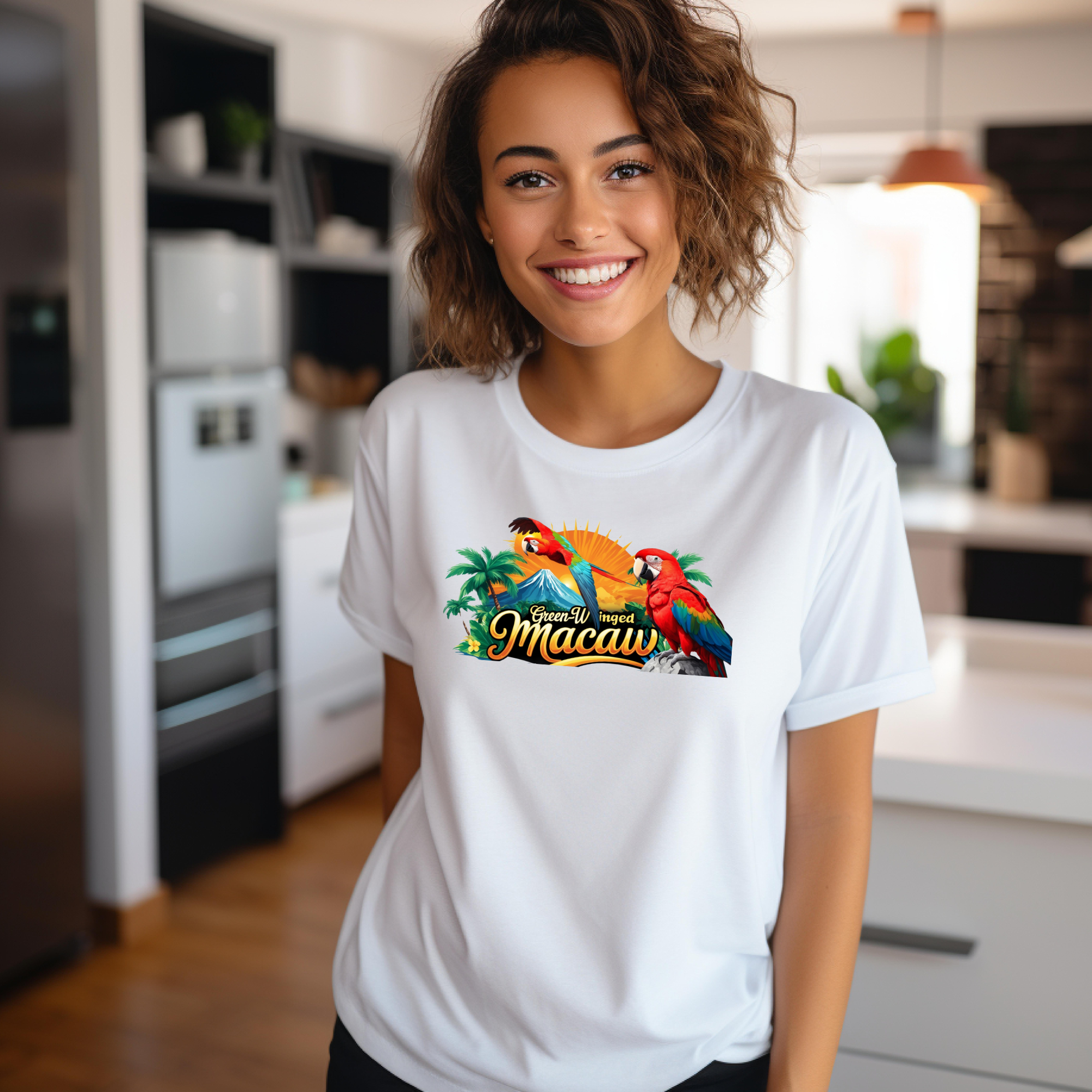Rainbow Green-Winged Macaw T-Shirt