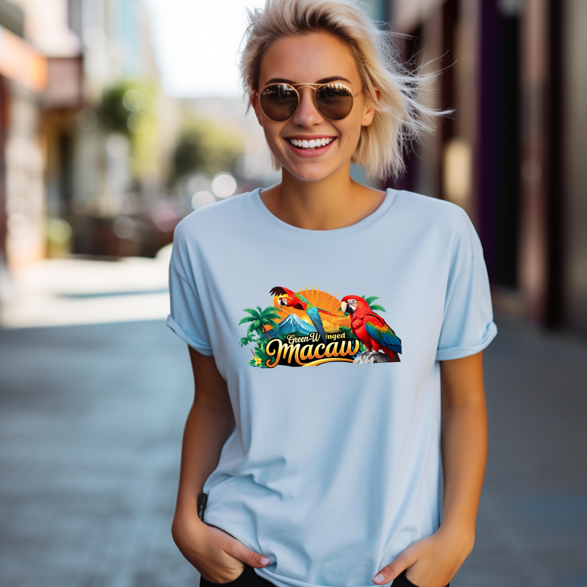 Rainbow Green-Winged Macaw T-Shirt
