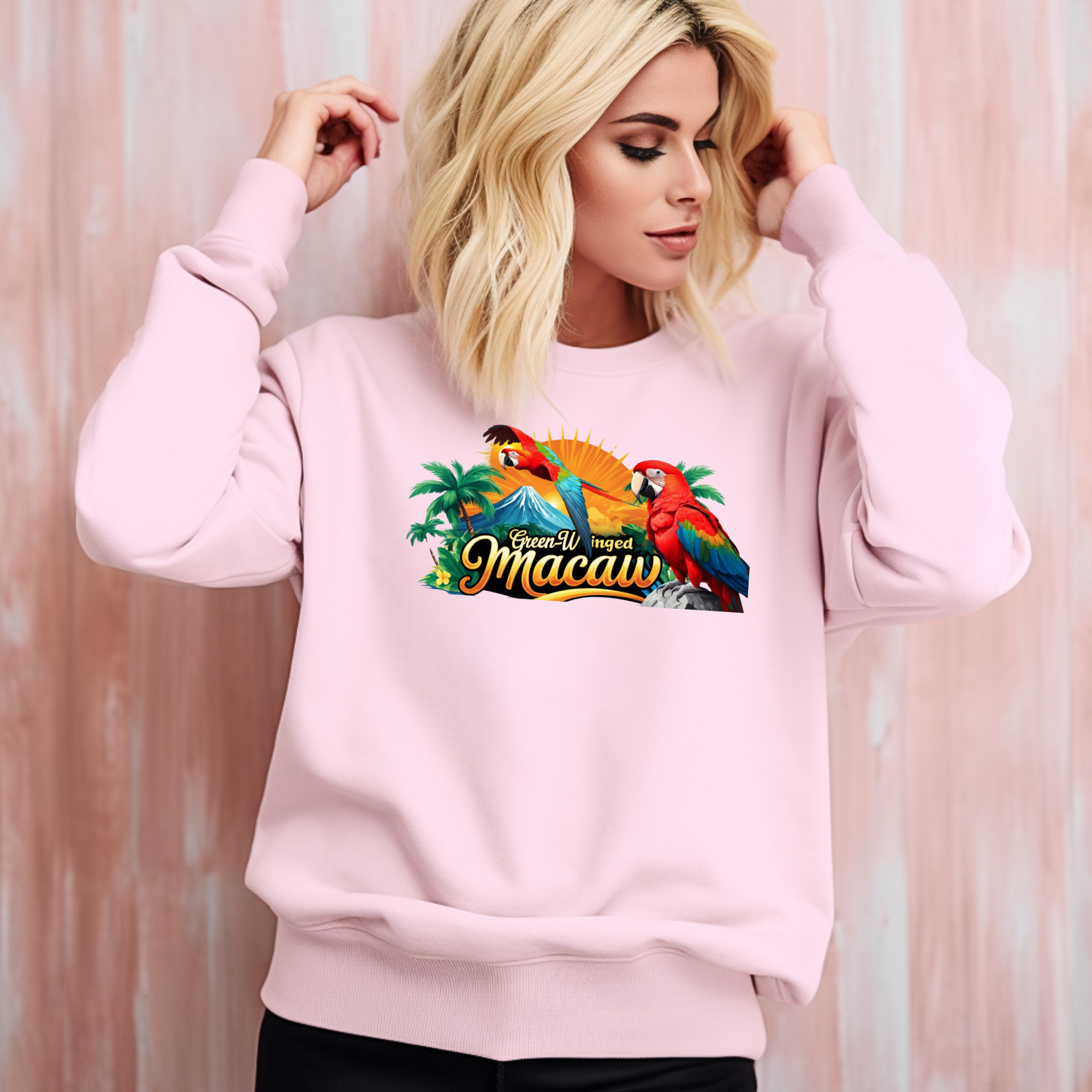 Rainbow Green-Winged Macaw Sweatshirt
