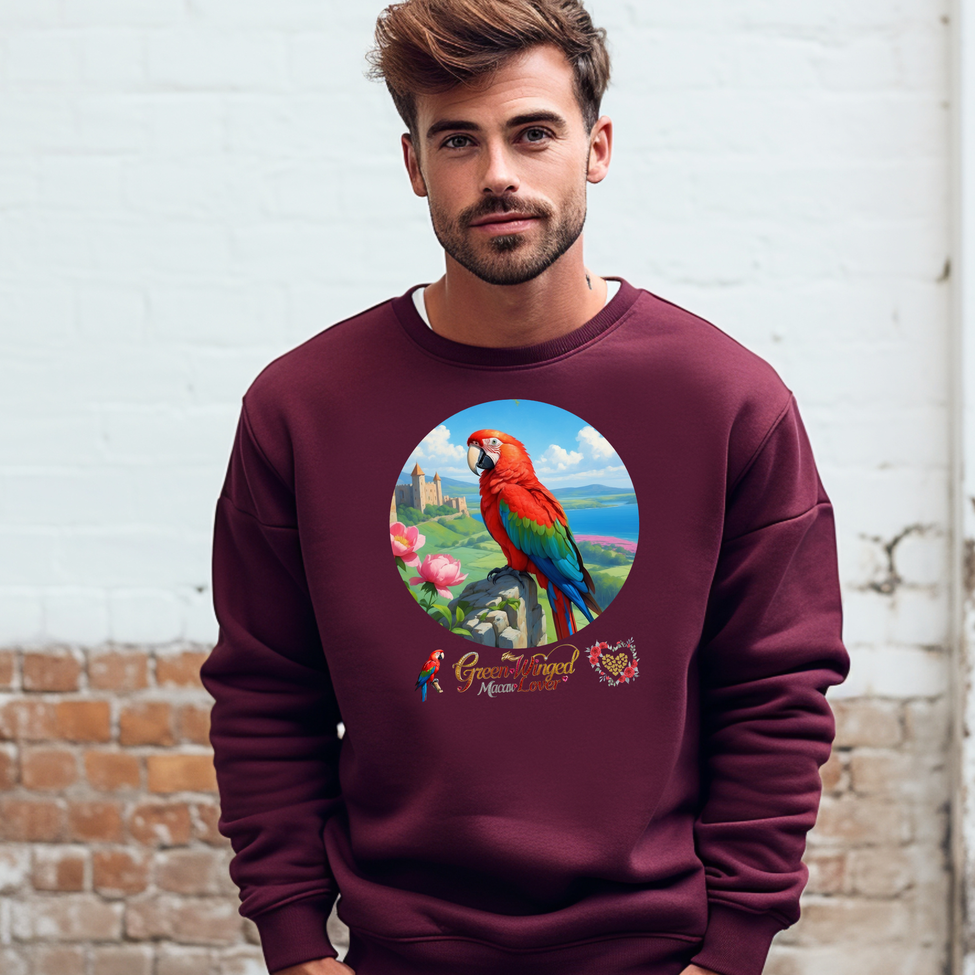 Rainbow Green-Winged Macaw Lover Sweatshirt