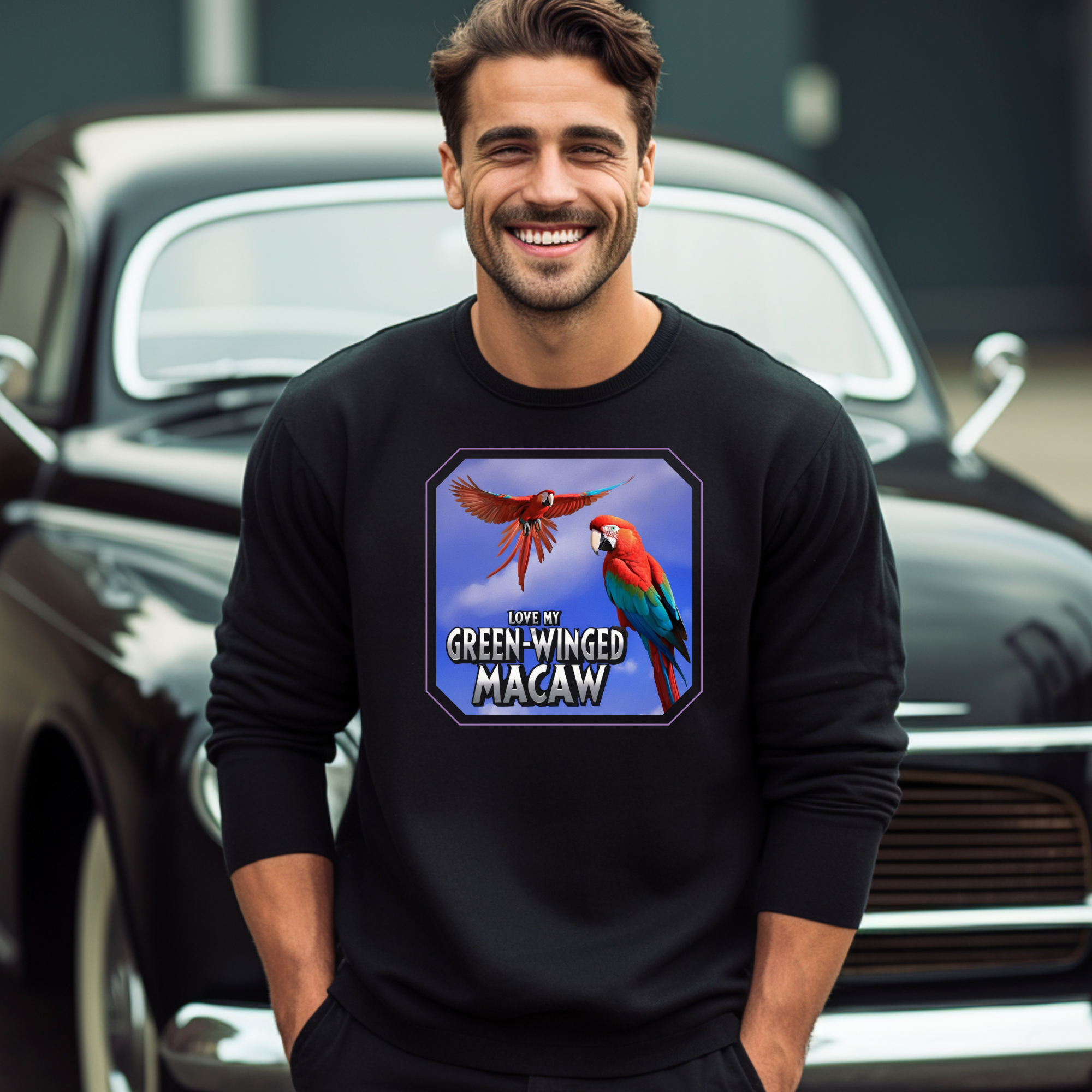 Love Green-Winged Macaw Sweatshirt