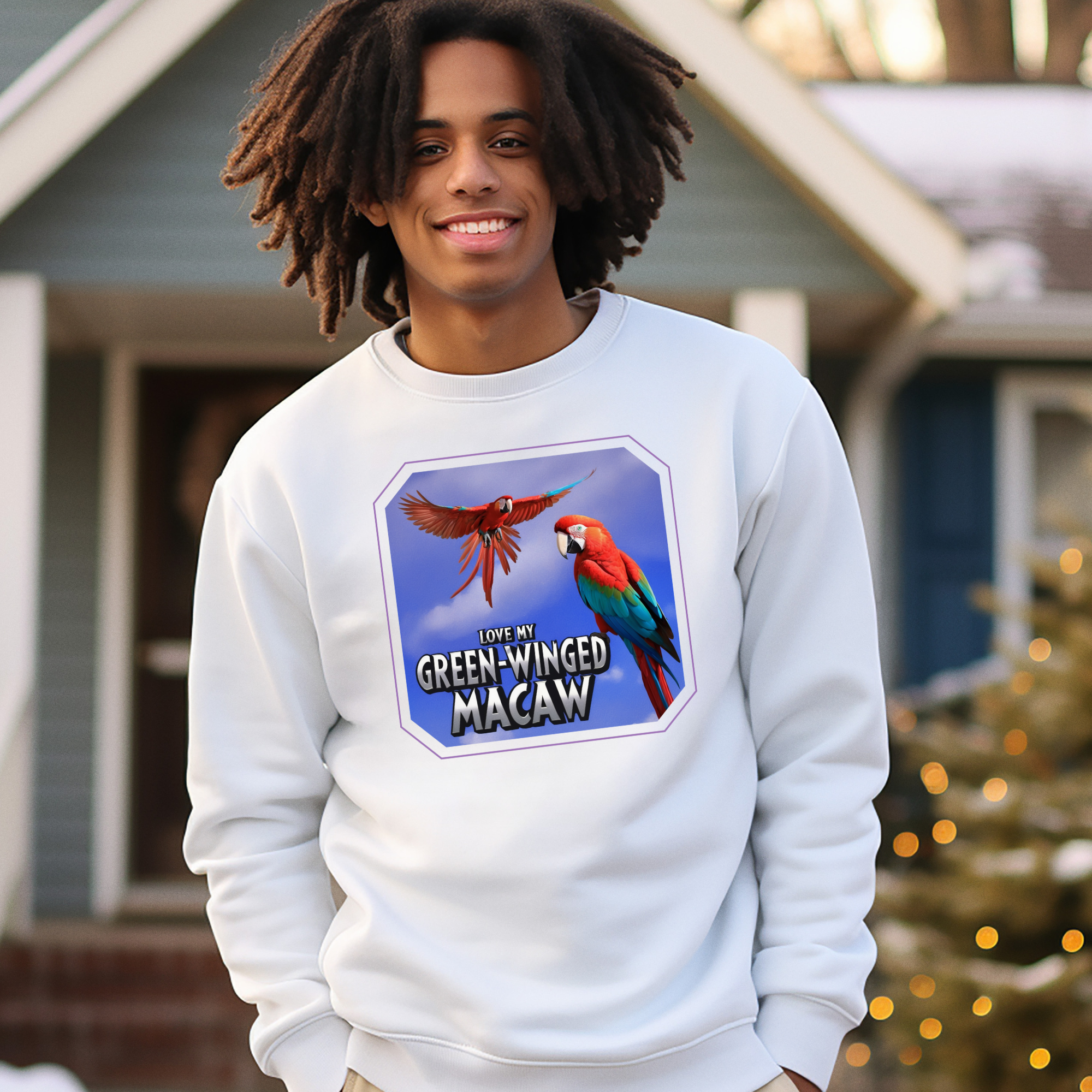 Love Green-Winged Macaw Sweatshirt