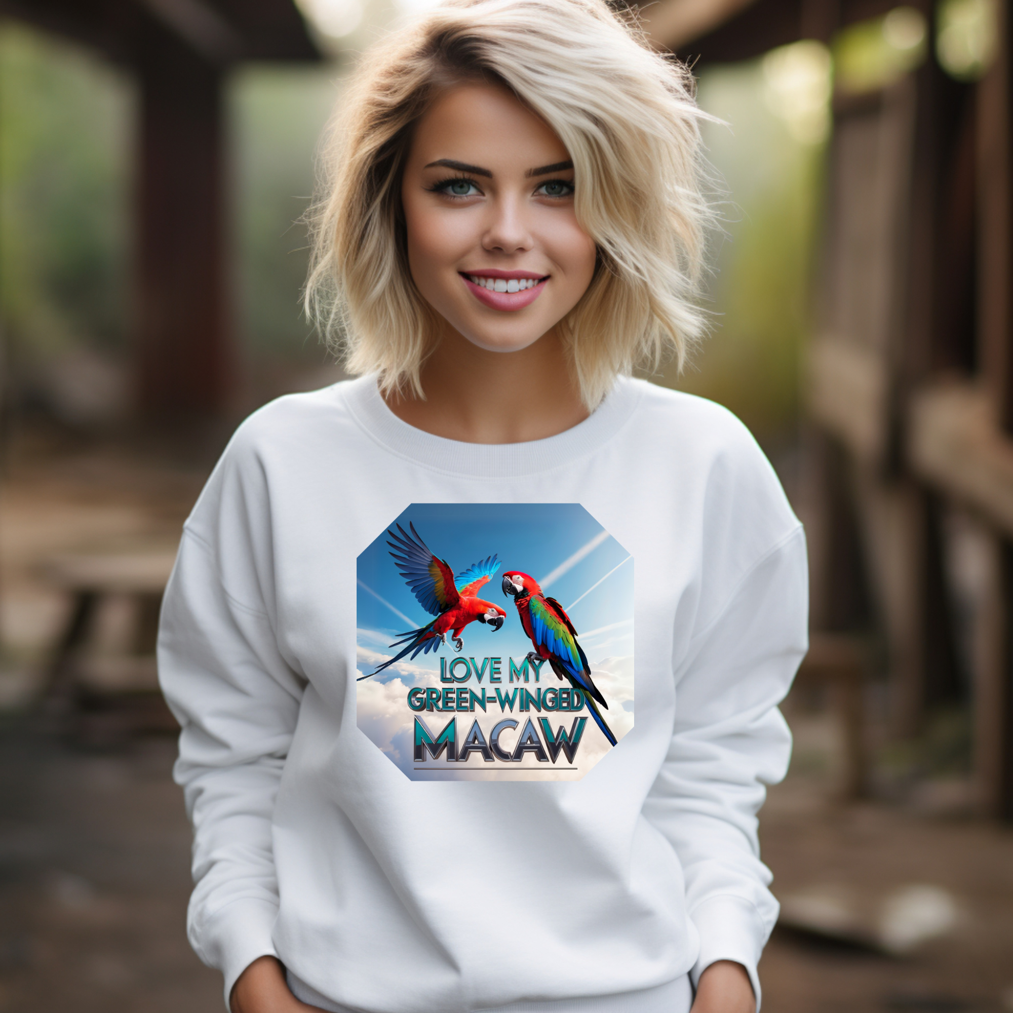 Love My Green-Winged Macaw Sweatshirt