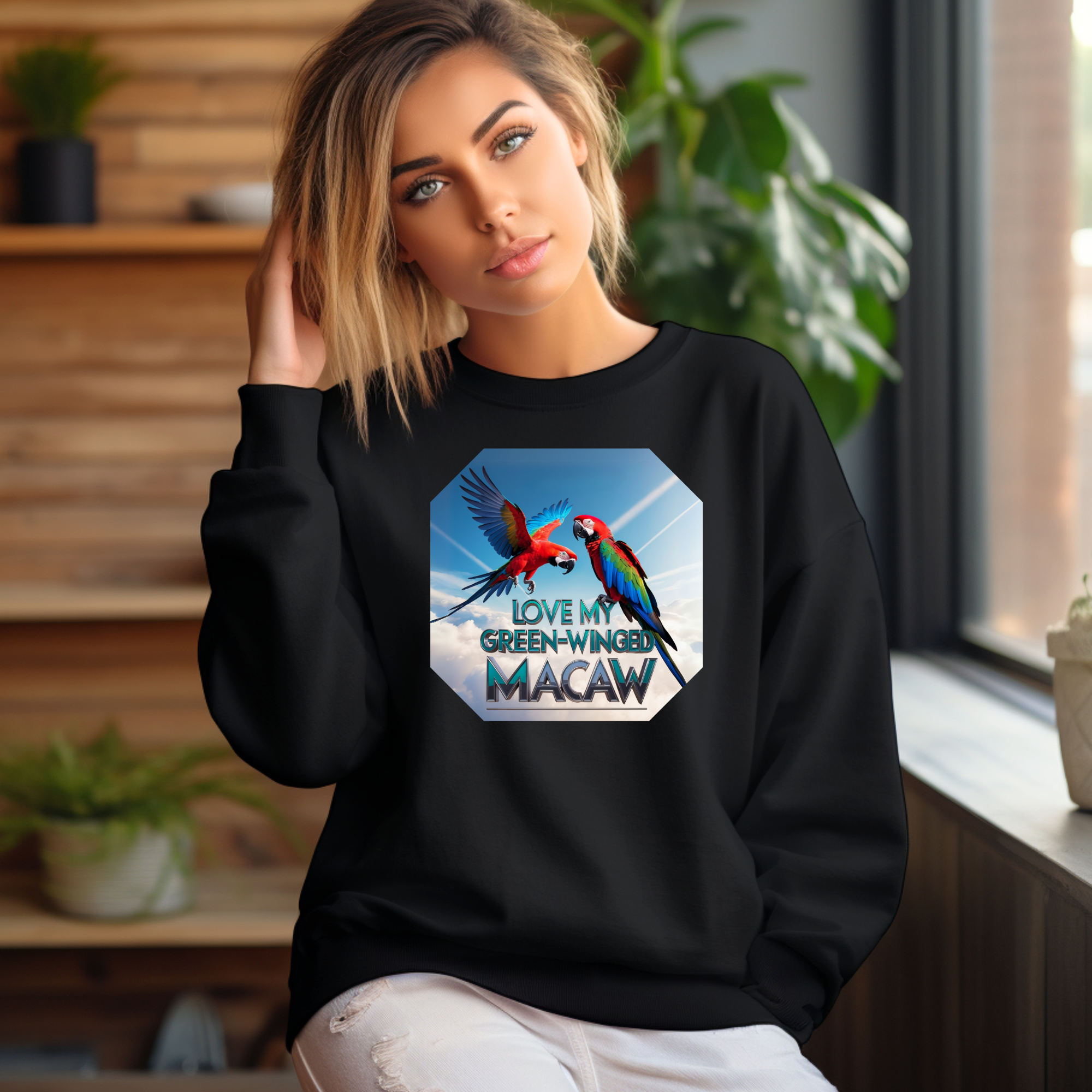 Love My Green-Winged Macaw Sweatshirt