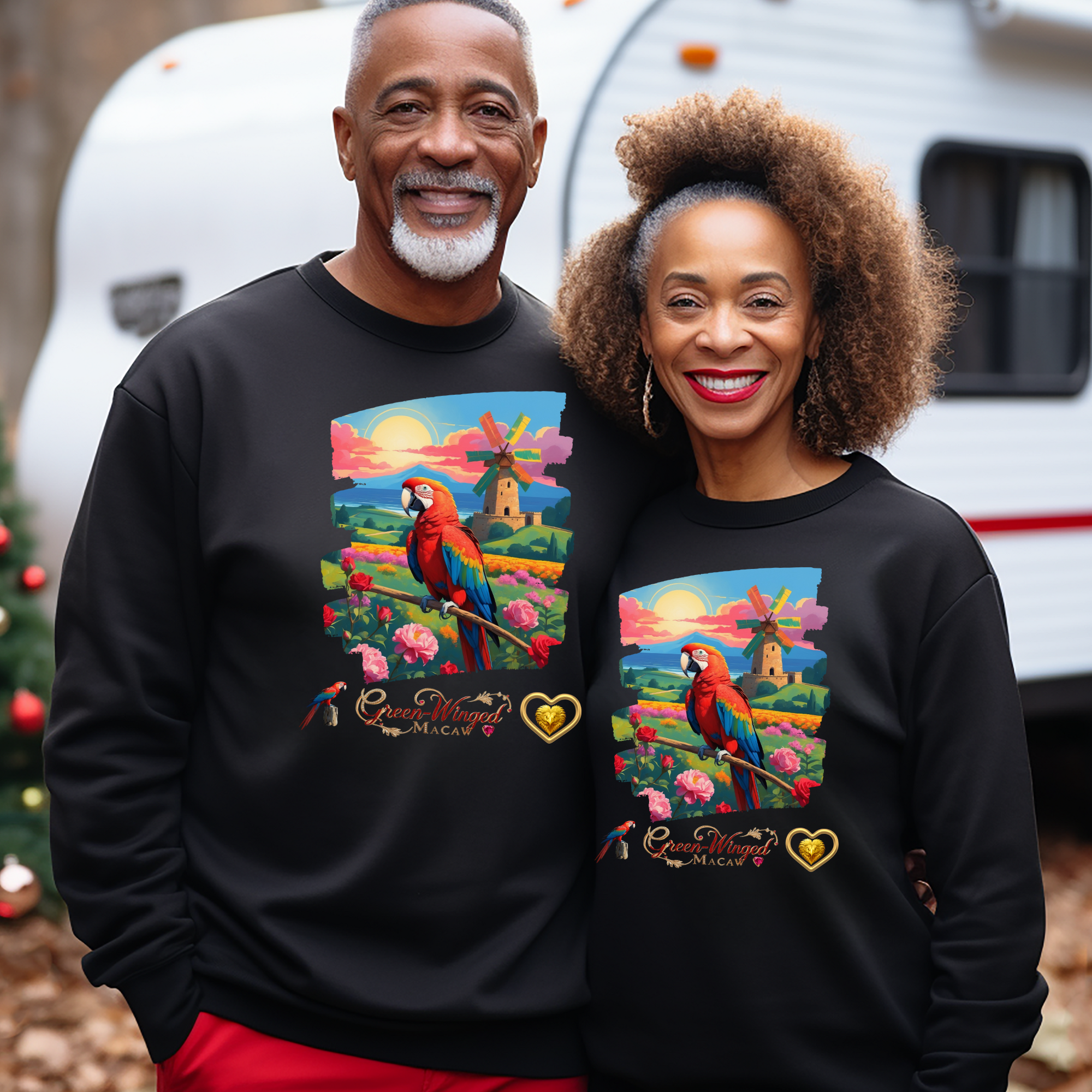 Rainbow Green-Winged Macaw Sweatshirt