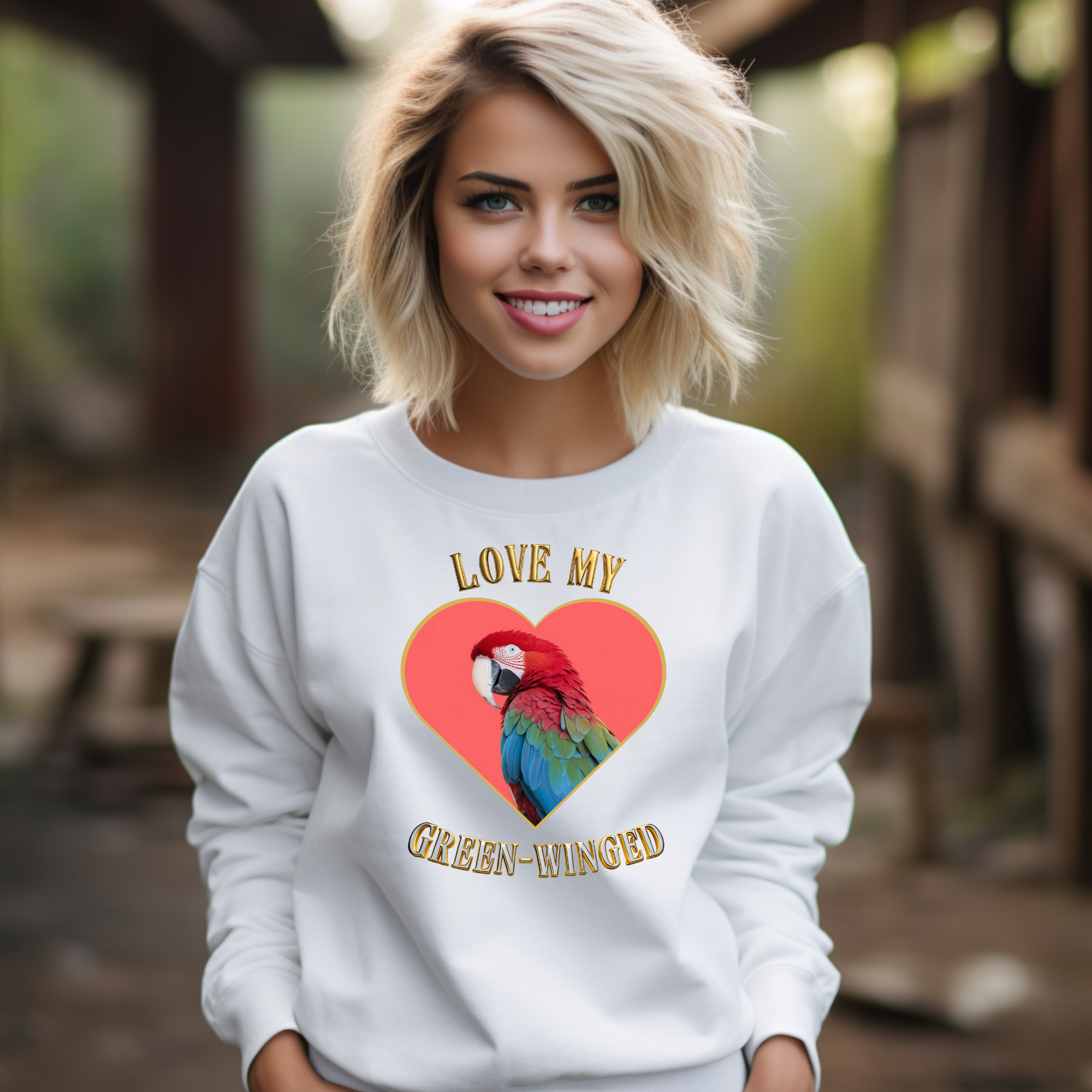 Love My Green-Winged Macaw Sweatshirt