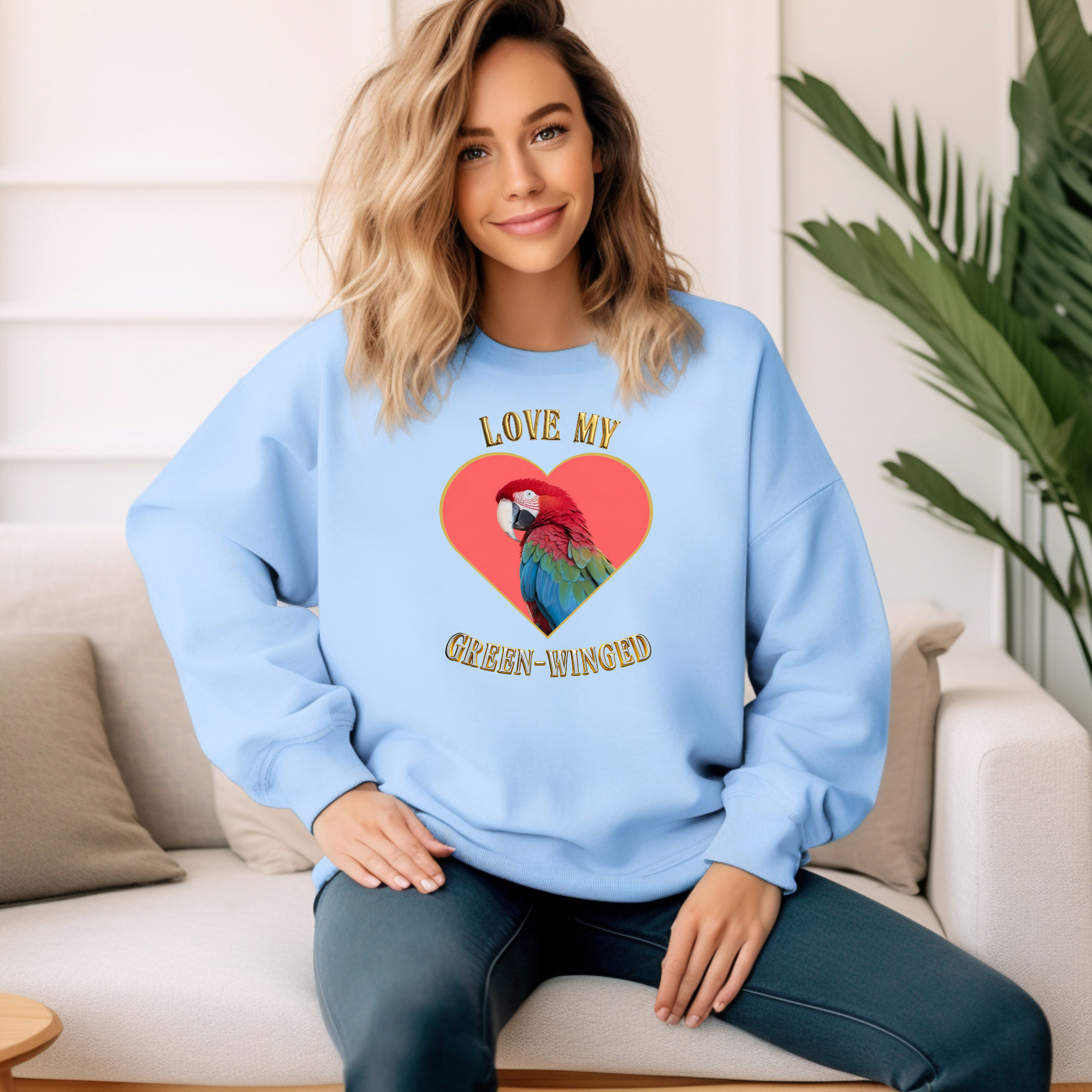 Love My Green-Winged Macaw Sweatshirt