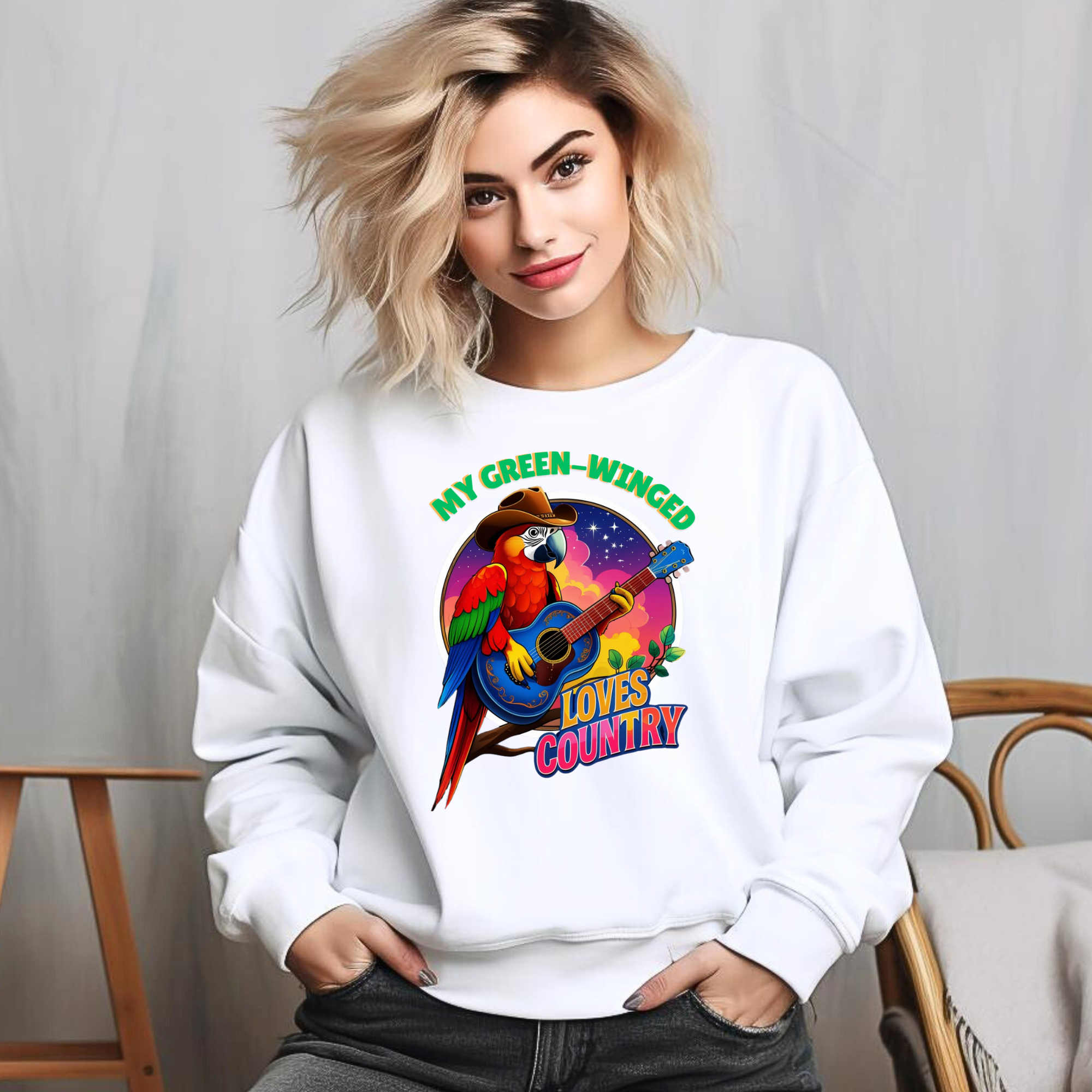 Green-Winged Loves Country Sweatshirt