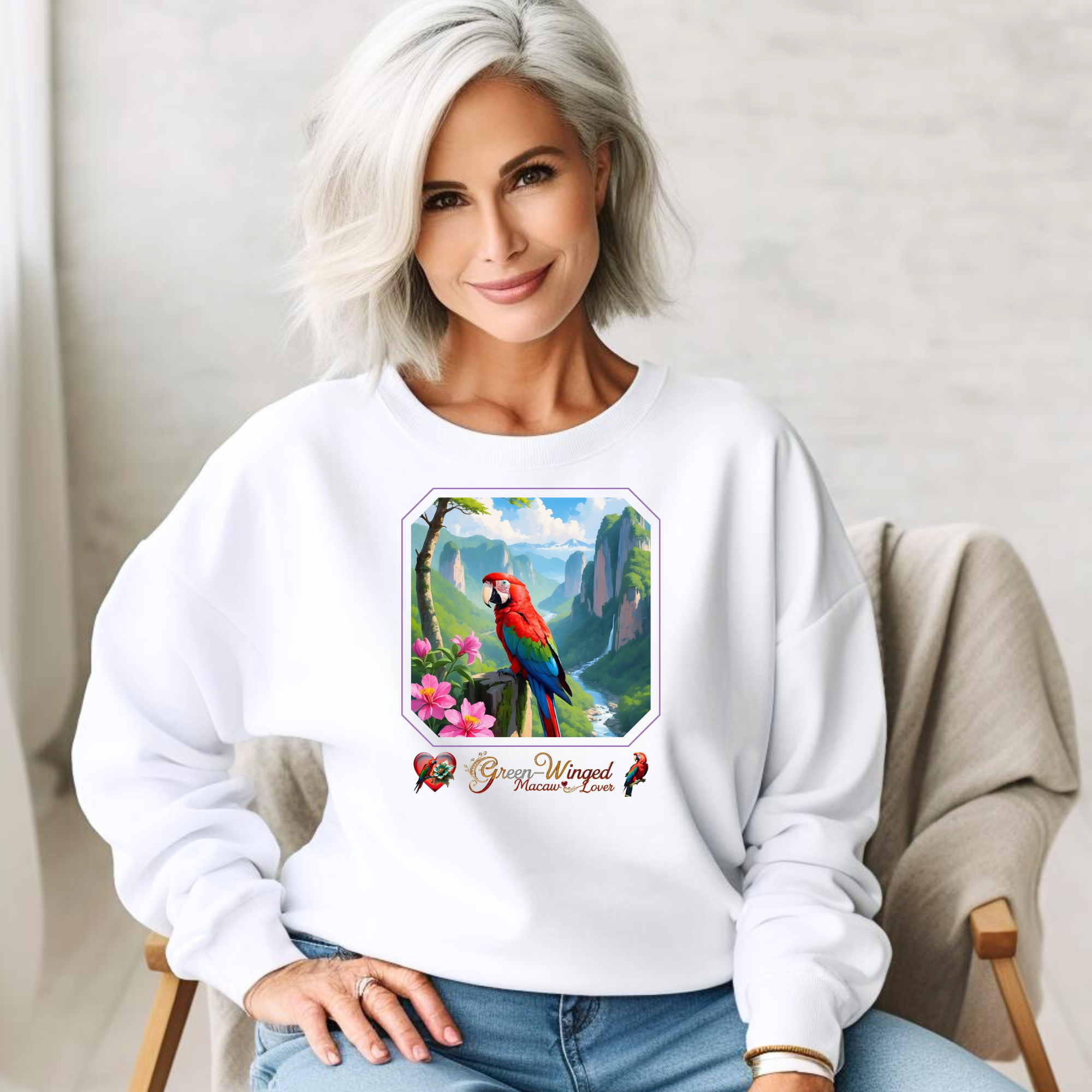 Green-Winged Macaw Mountain Sweatshirt