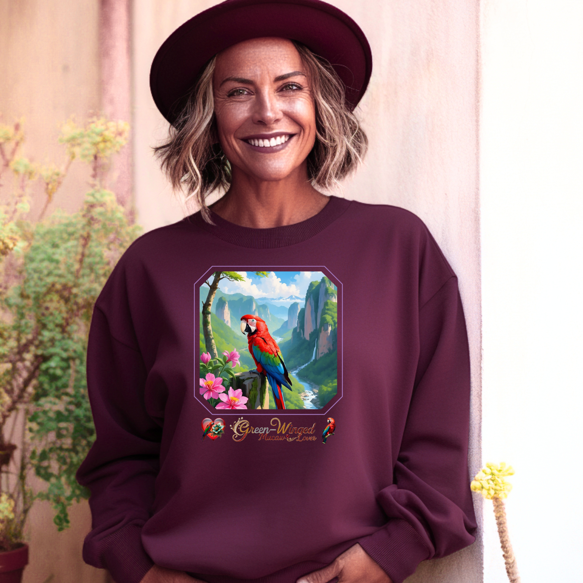 Green-Winged Macaw Mountain Sweatshirt