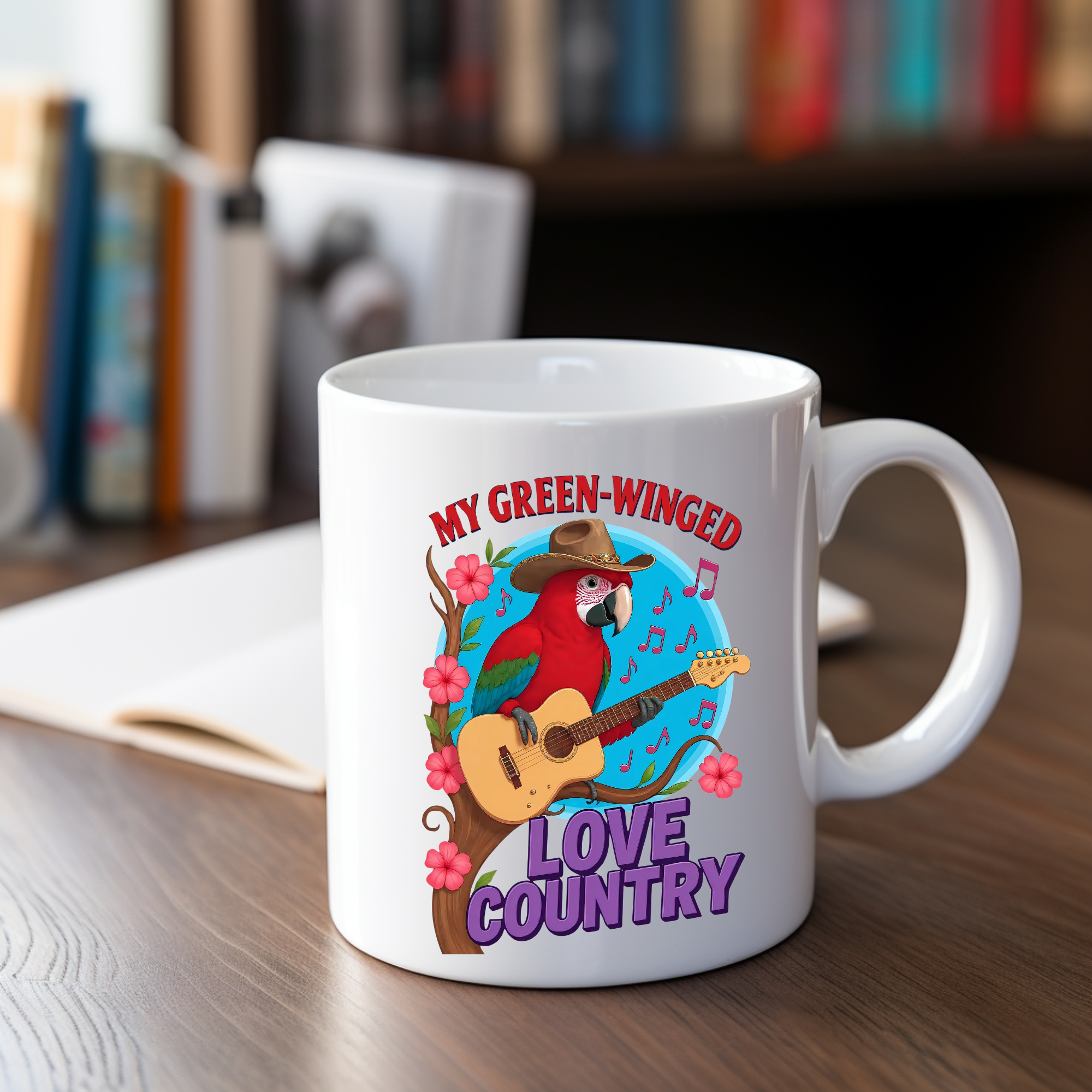 My Green-Winged Loves Country Mug