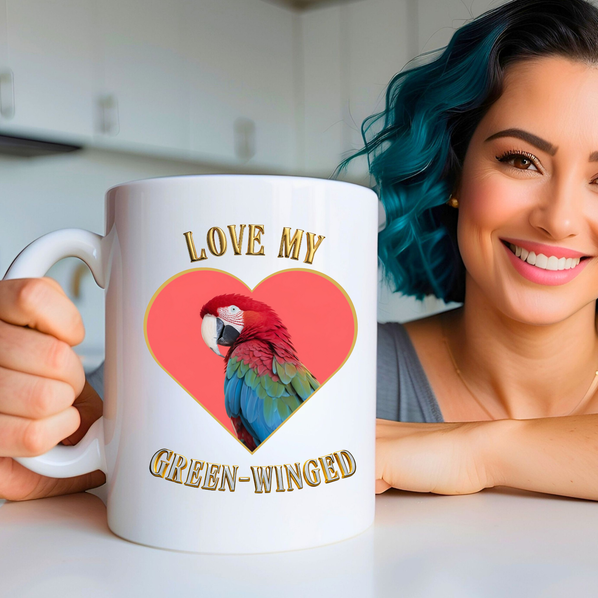 Love My Green-Winged Macaw Mug
