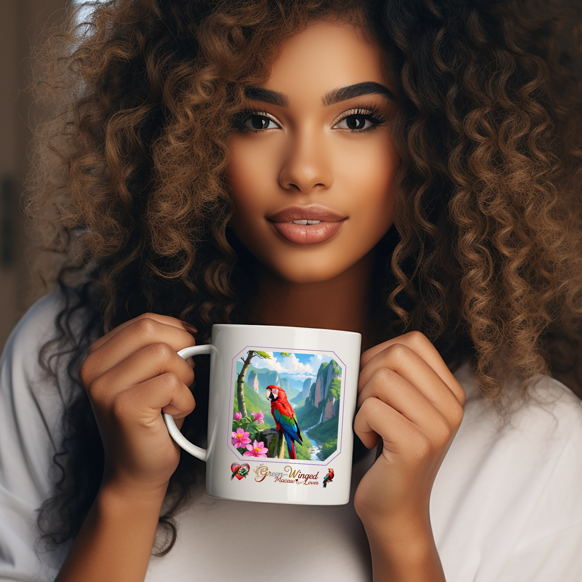 Green Winged Macaw Lover Mug