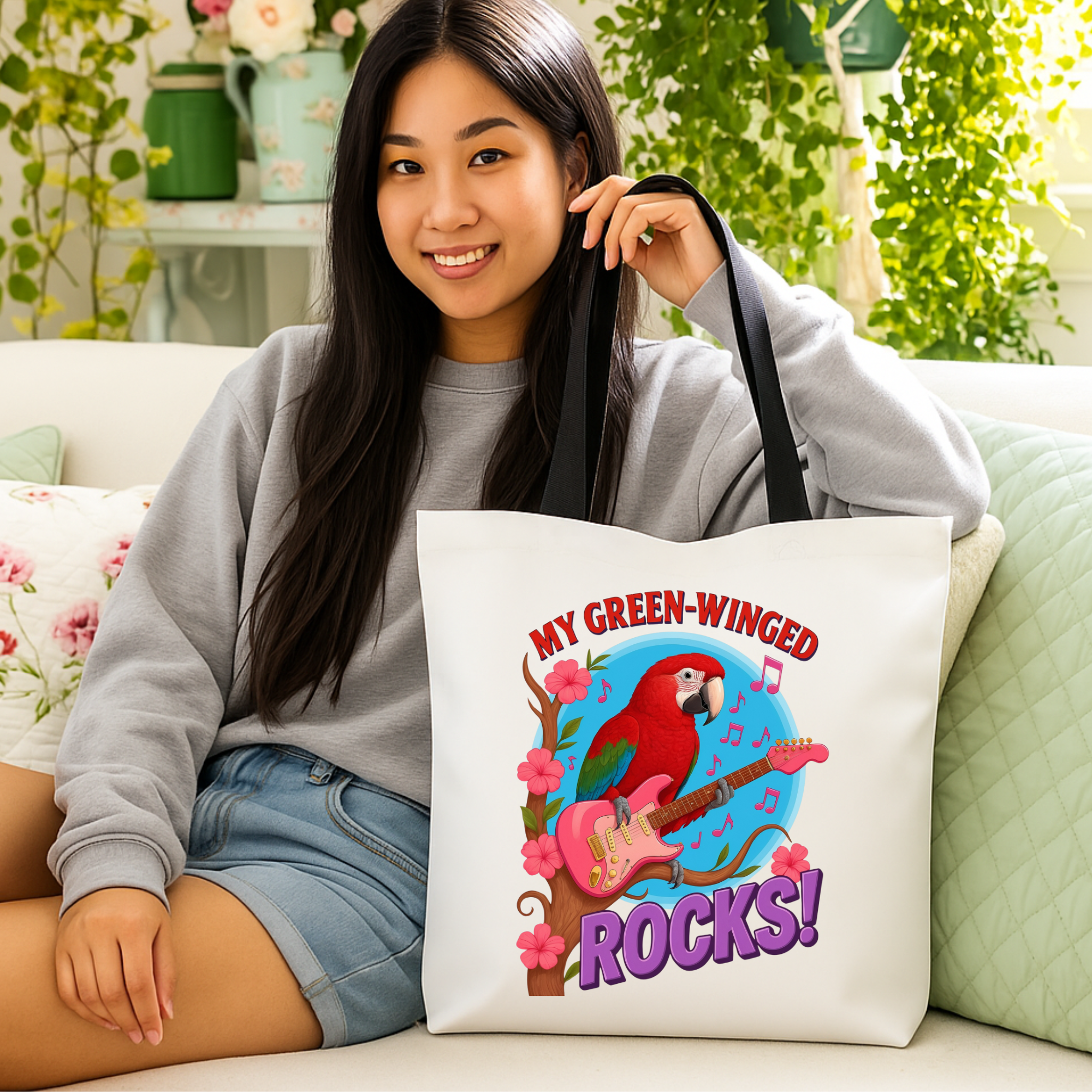 My Green-Winged Rocks Tote Bag