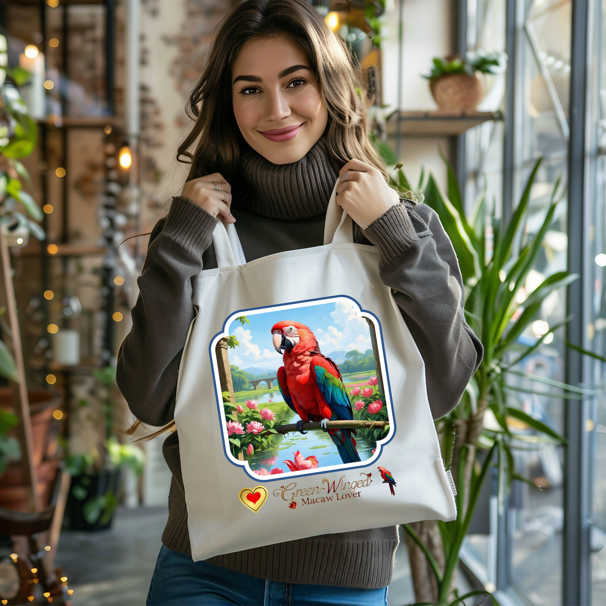 Green Winged Macaw Lover Tote Bag