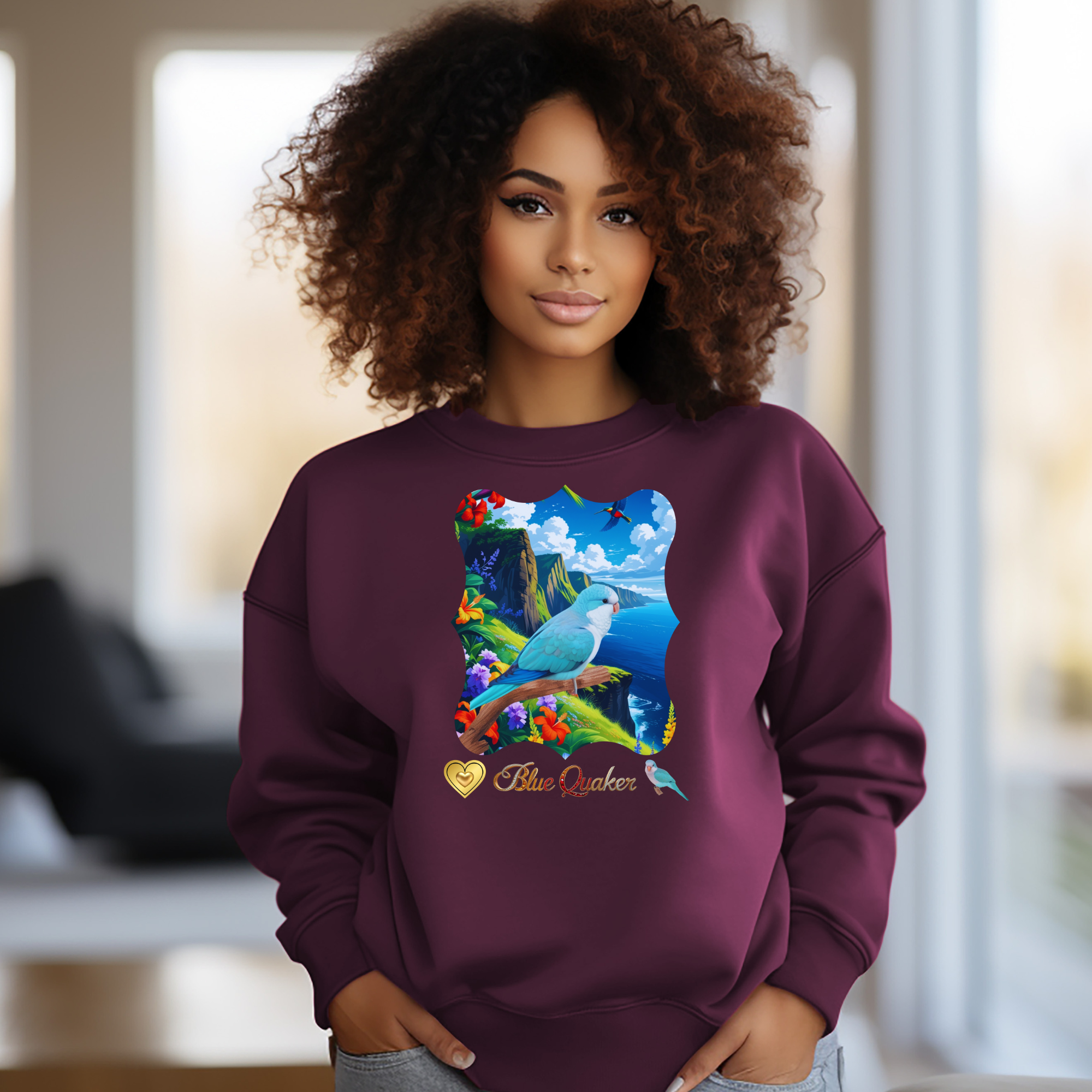 Blue Quaker Coastal Scenic Sweatshirt