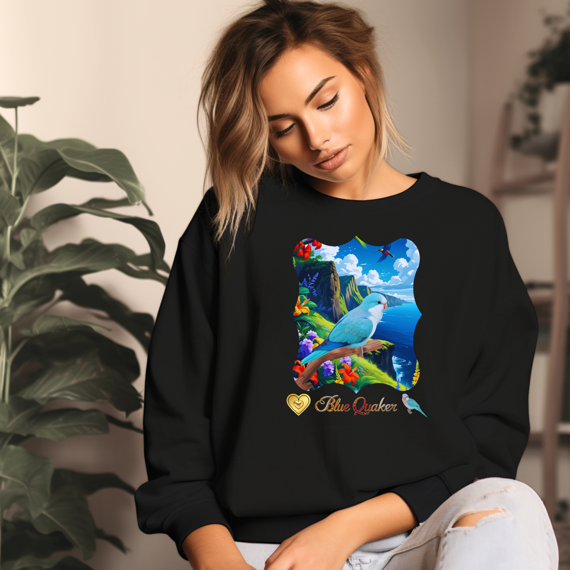Blue Quaker Coastal Scenic Sweatshirt