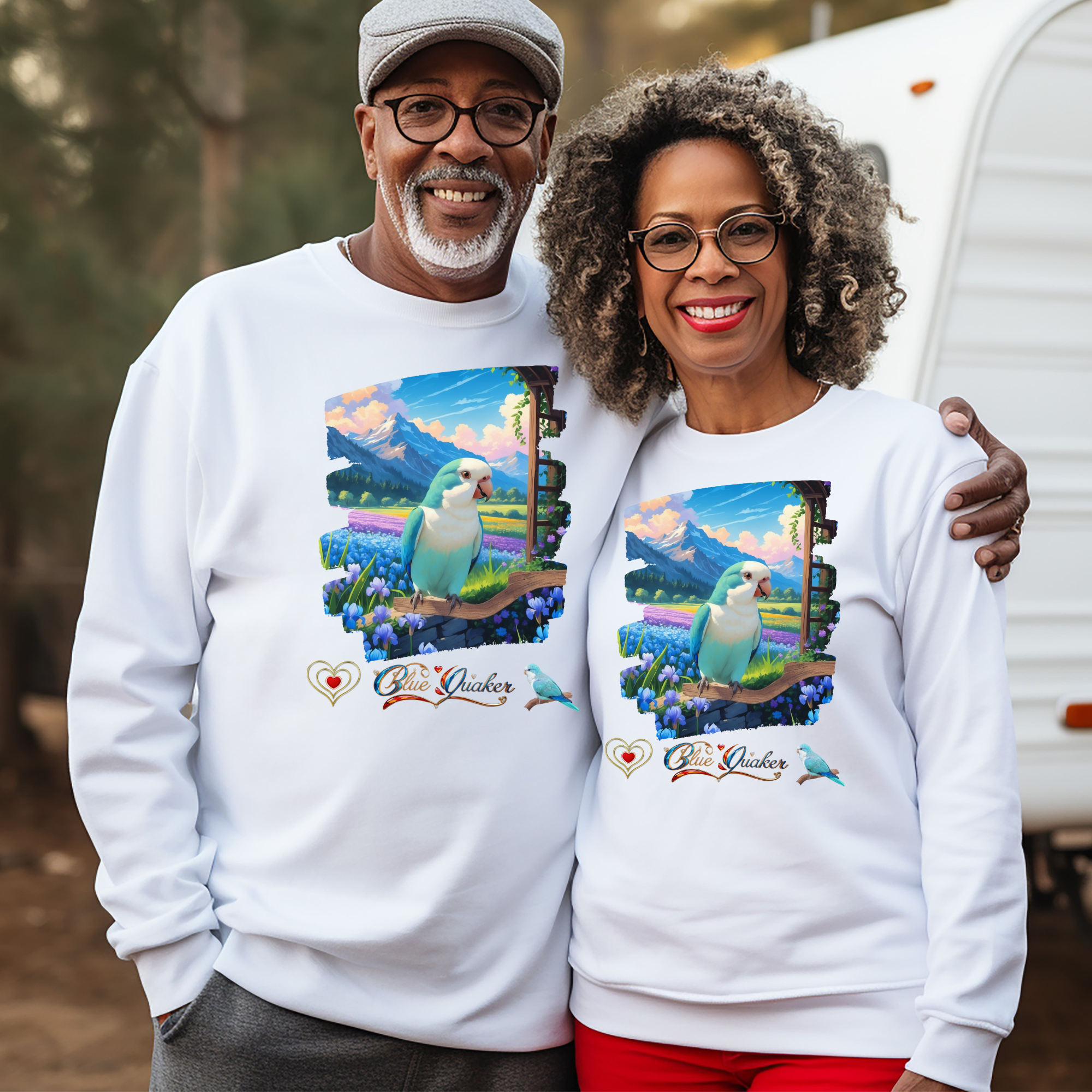 Blue Quaker Landscape Sweatshirt