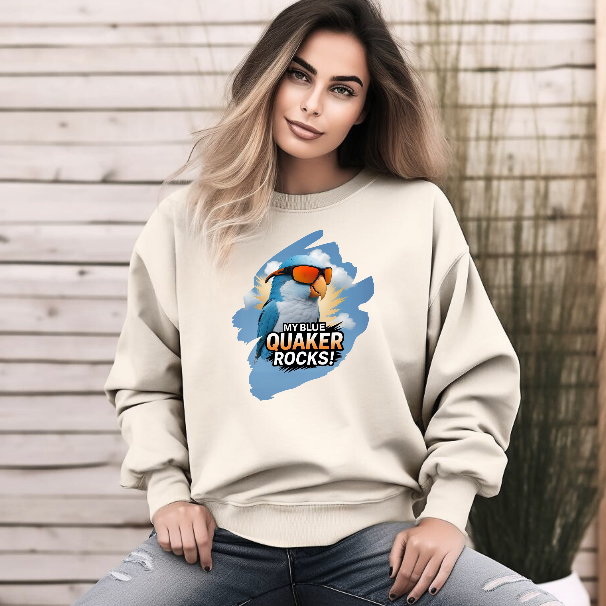 Blue Quaker Rocks Sweatshirt