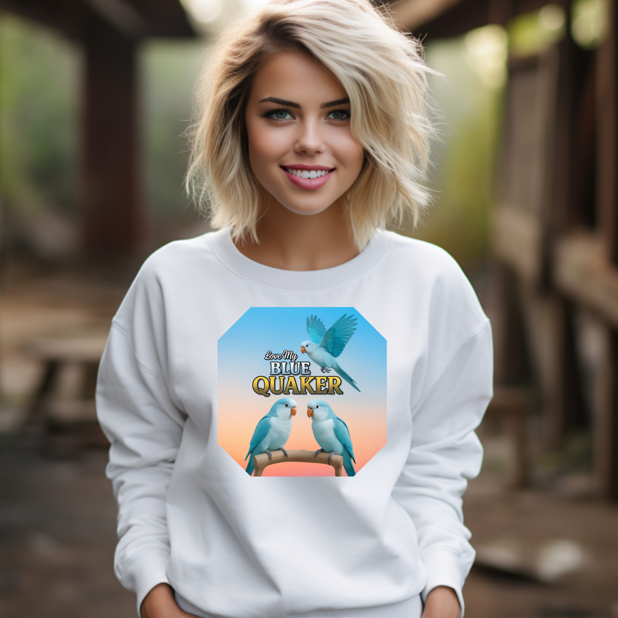 Love My Blue Quaker Sweatshirt