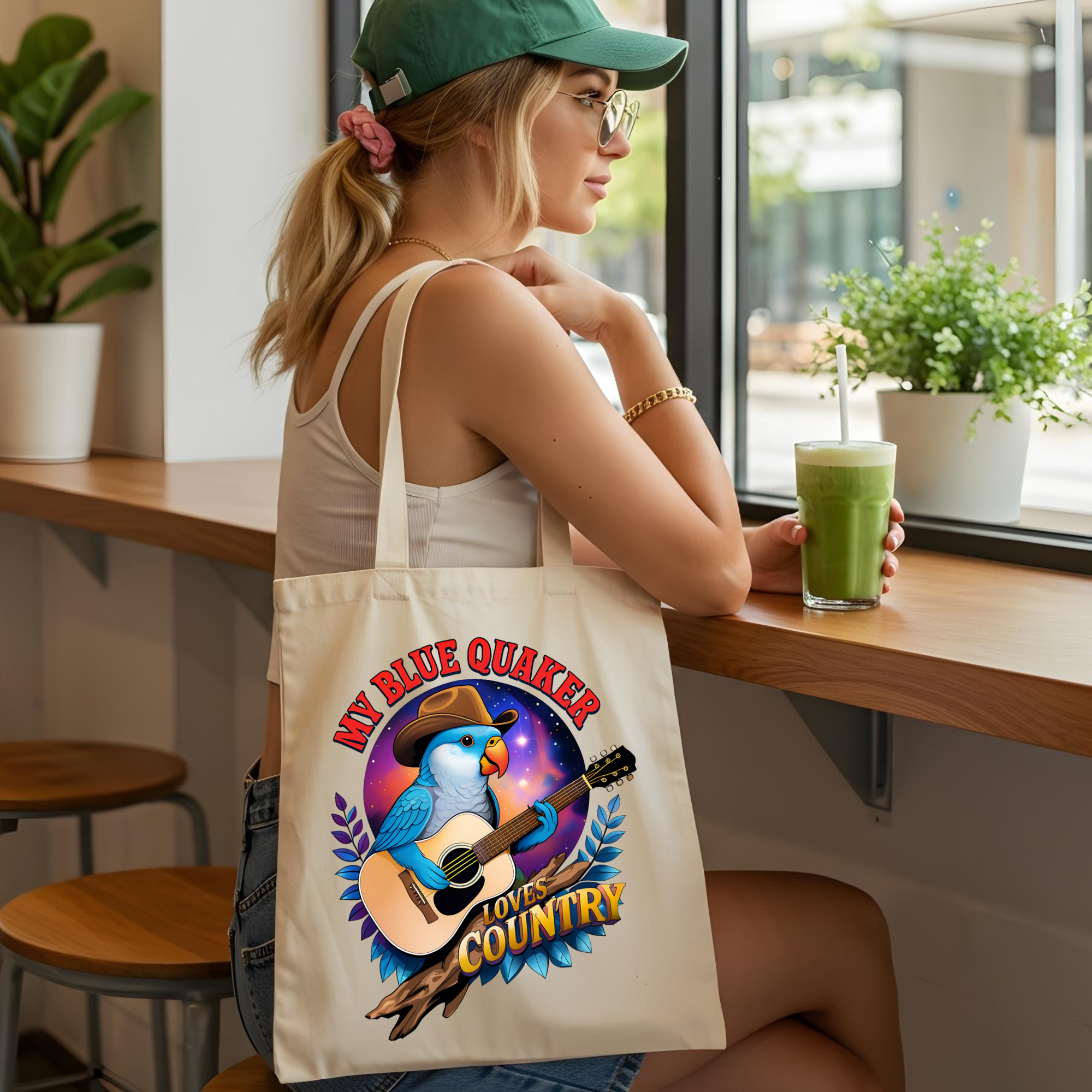 Blue Quaker Loves Country Tote Bag