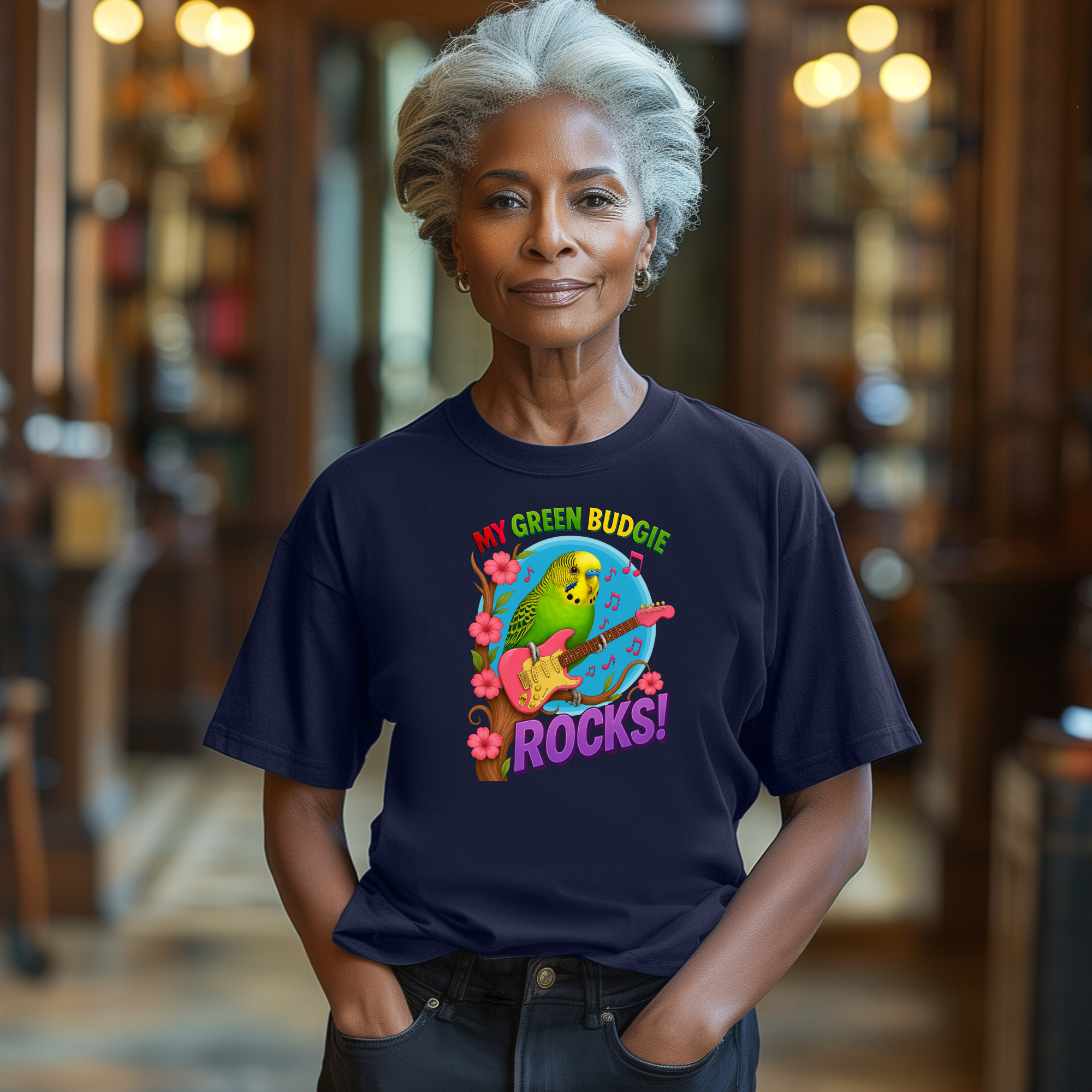 Green Budgie Rocks T-Shirt