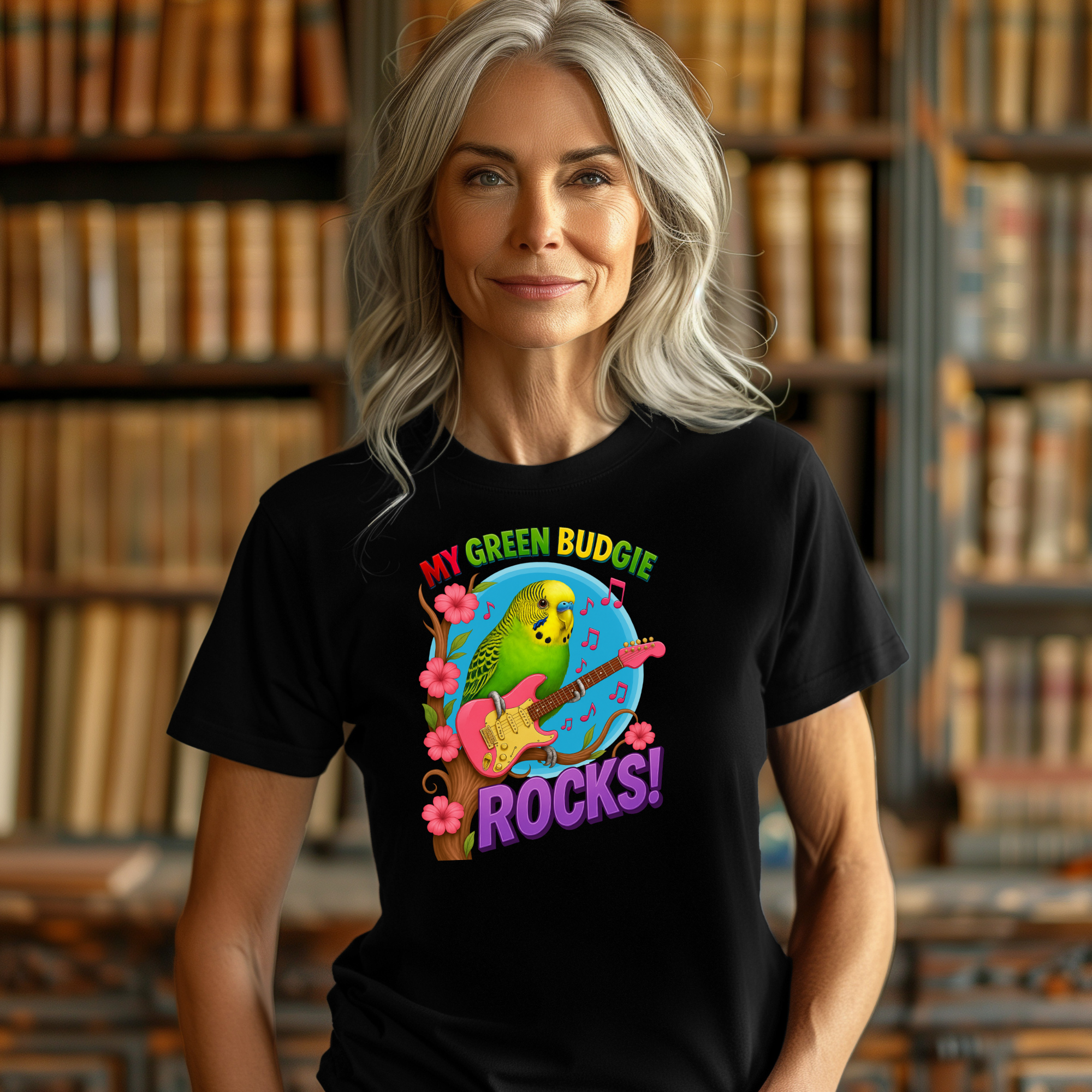 Green Budgie Rocks T-Shirt