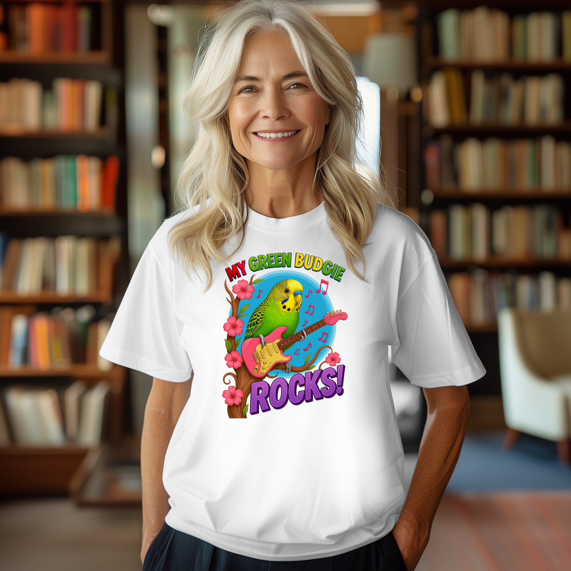 Green Budgie Rocks T-Shirt