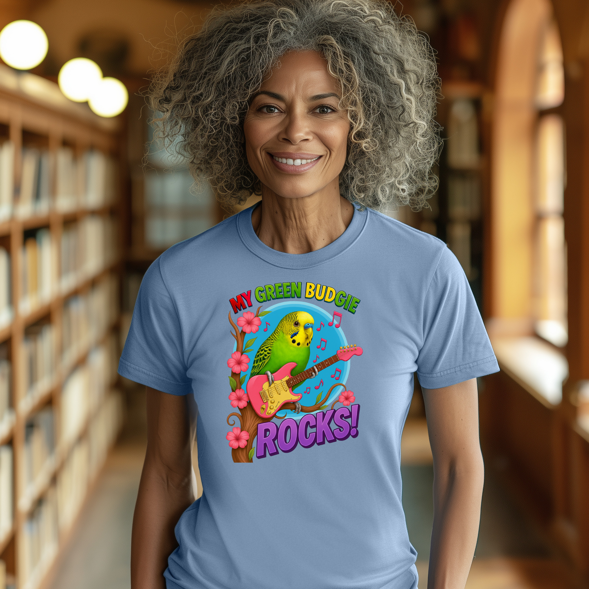 Green Budgie Rocks T-Shirt