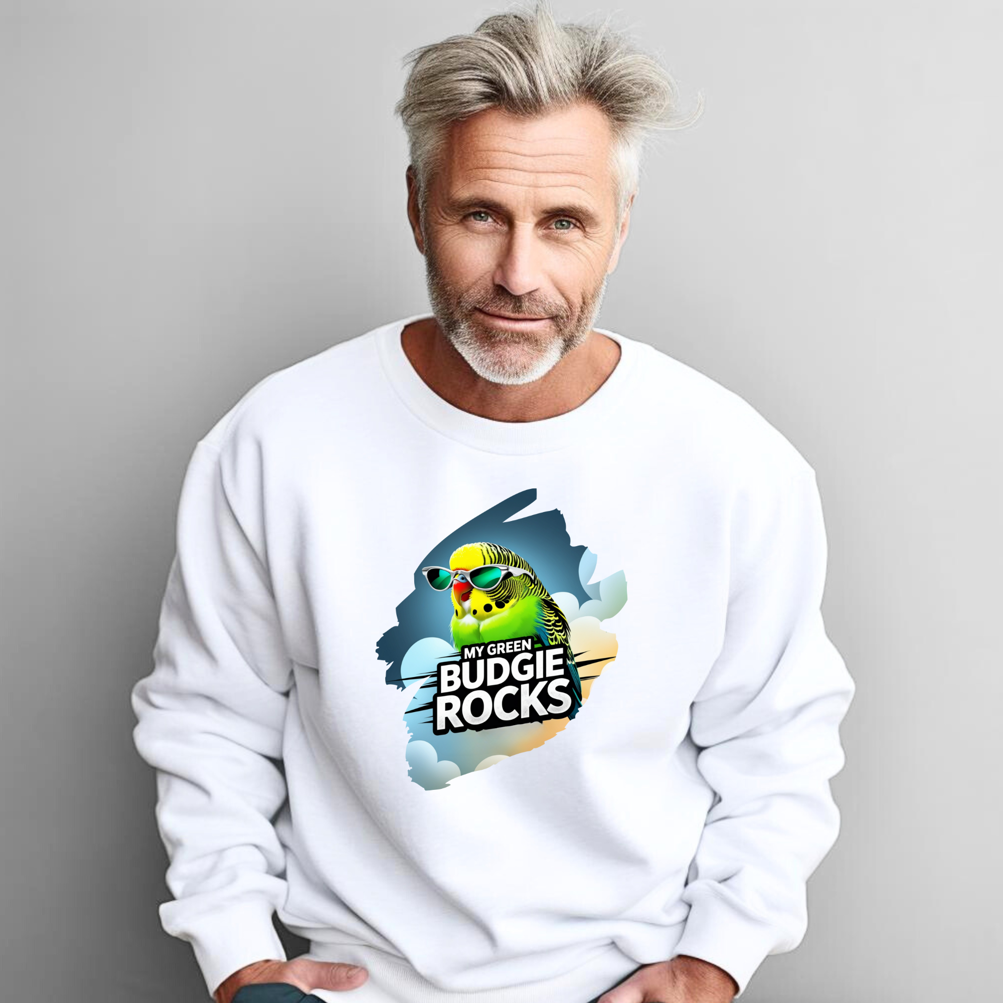 Green Budgie Rocks Sweatshirt