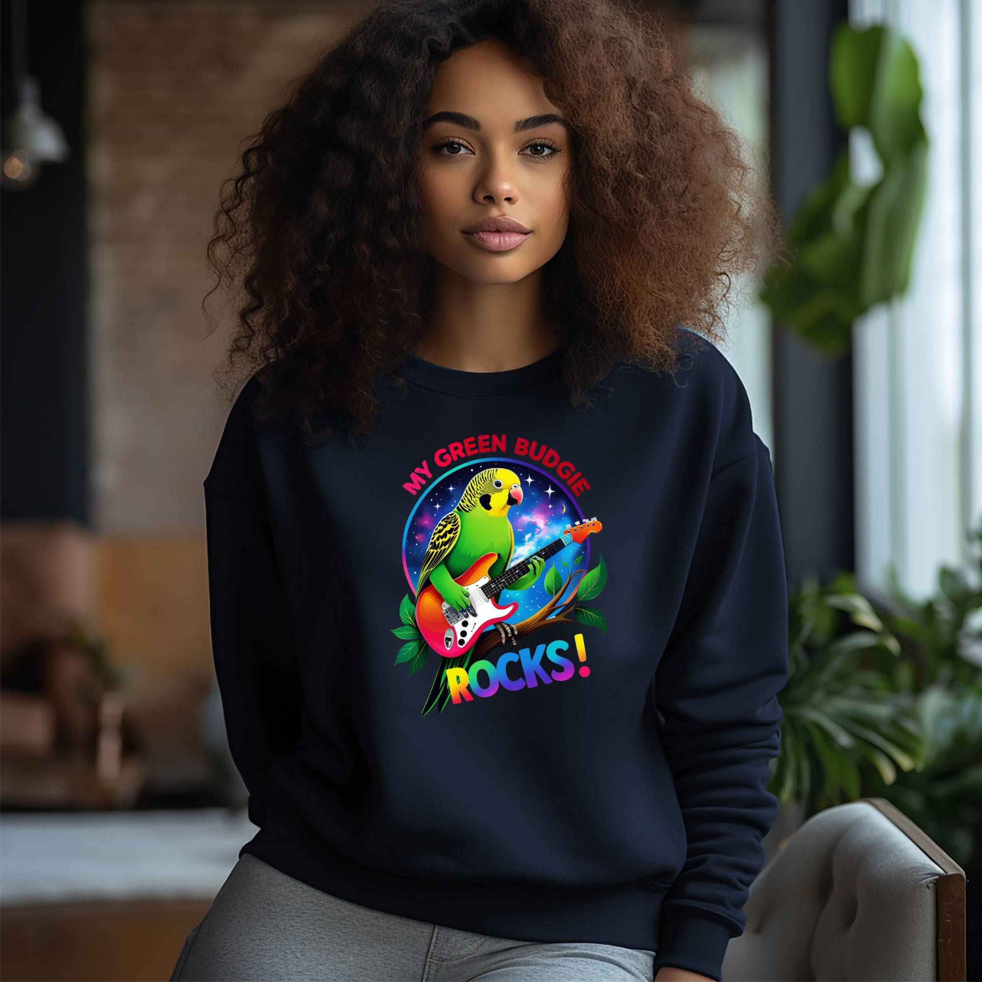 My Green Budgie Rocks Sweatshirt