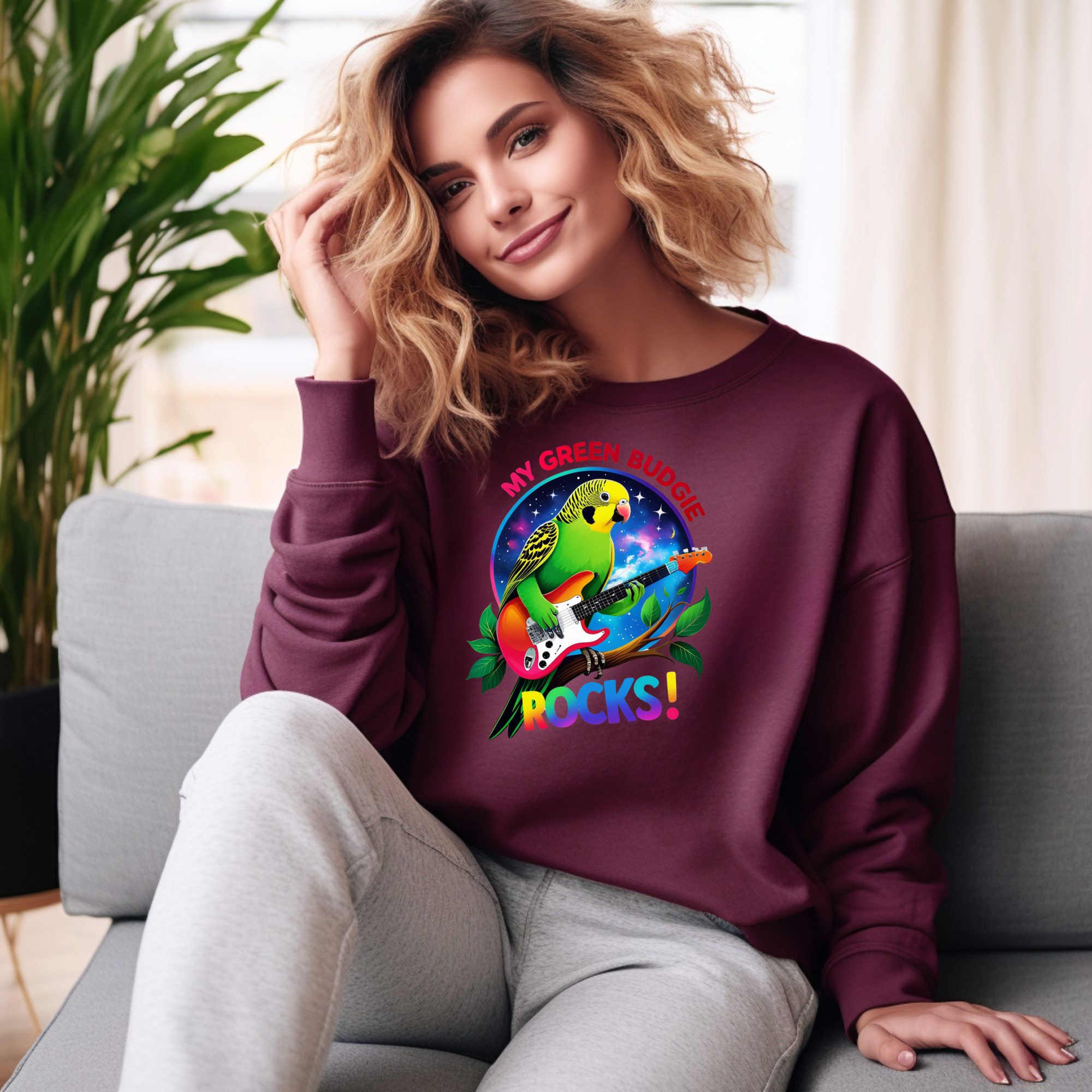 My Green Budgie Rocks Sweatshirt