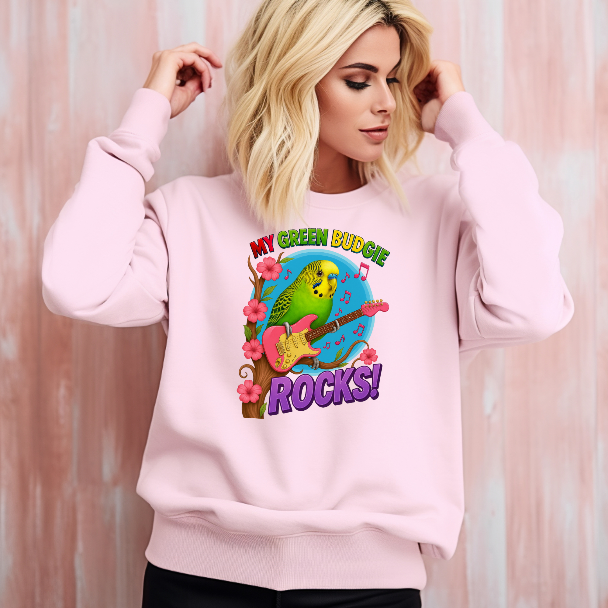 My Green Budgie Rocks Sweatshirt
